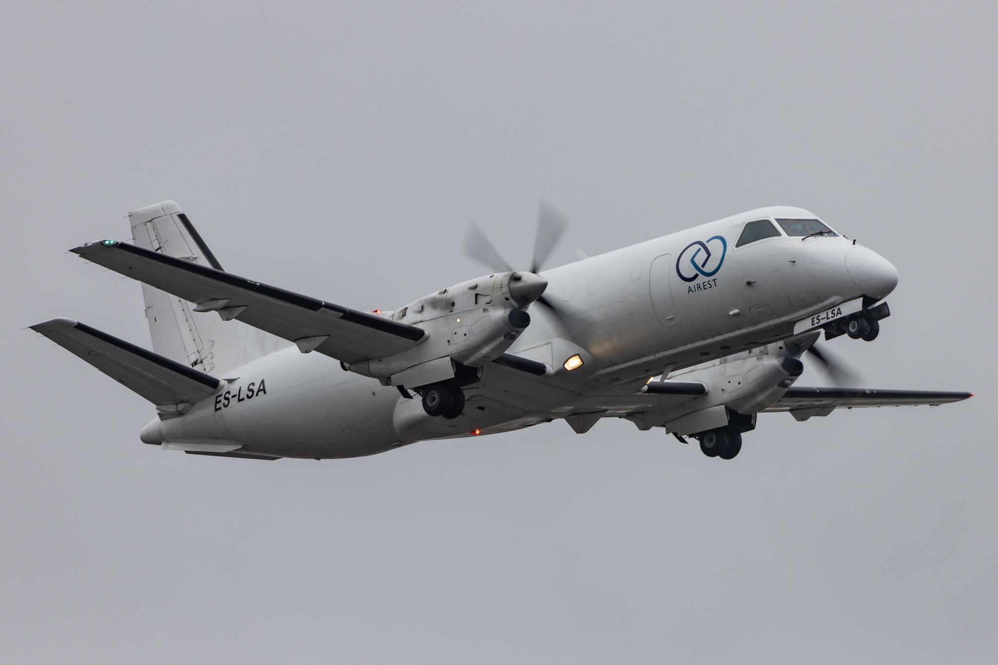Frankfurt Airport: Airest (/ AEG) |  Saab 340A(F) SF34 | ES-LSA | MSN 340A-055