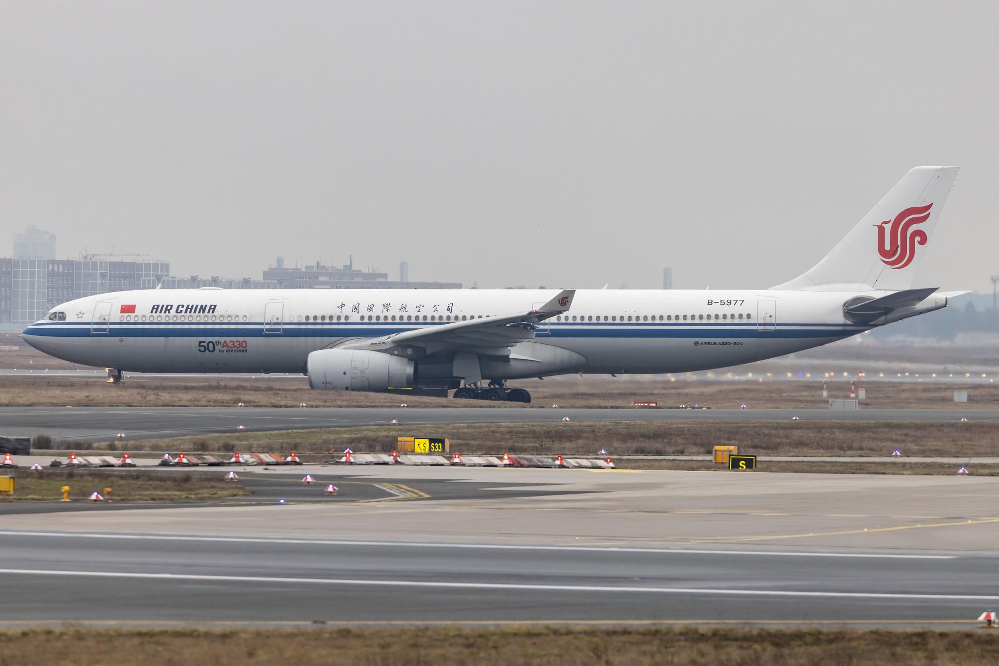 Frankfurt Airport: Air China (CA / CCA) |  Airbus A330-343 A333 | B-5977 | MSN 1658