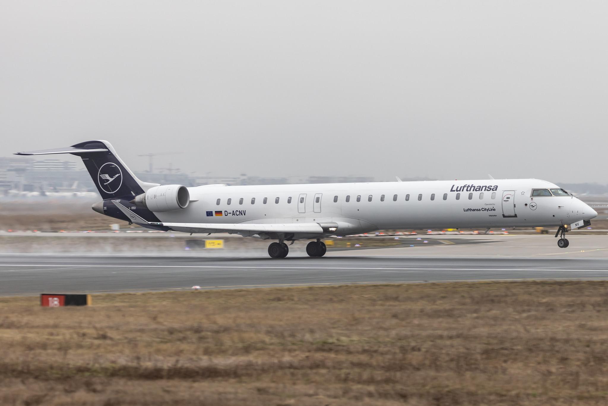 Frankfurt Airport: Lufthansa (LH / DLH) | Operator: Lufthansa CityLine |  Mitsubishi CRJ-900LR CRJ9 | D-ACNV | MSN 15268