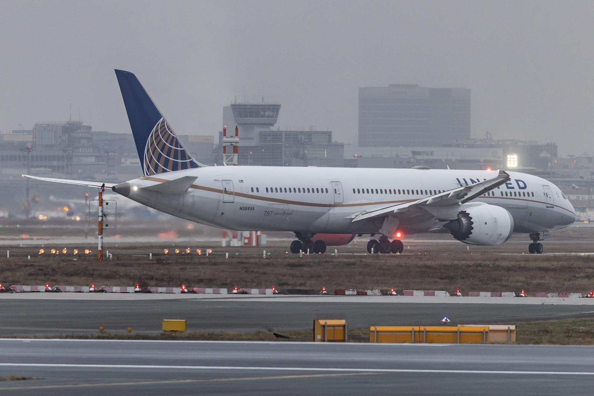 Frankfurt Airport: United Airlines (UA / UAL) |  Boeing 787-9 Dreamliner B789 | N38955 | MSN 37814