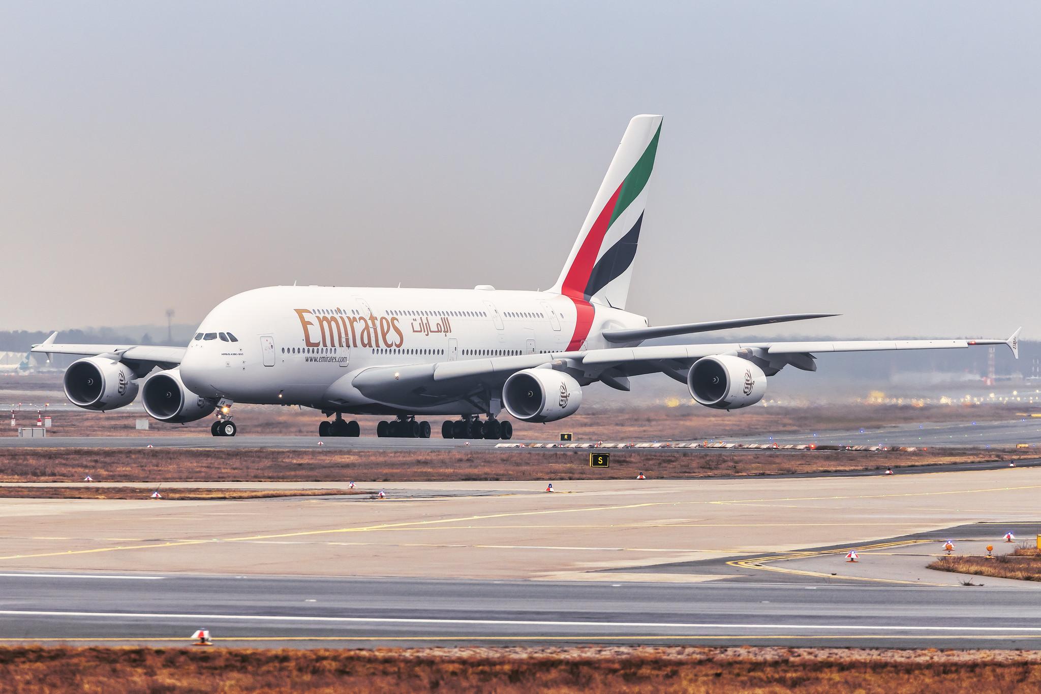 Frankfurt Airport: Emirates (EK / UAE) |  Airbus A380-842 A388 | A6-EVR | MSN 271
