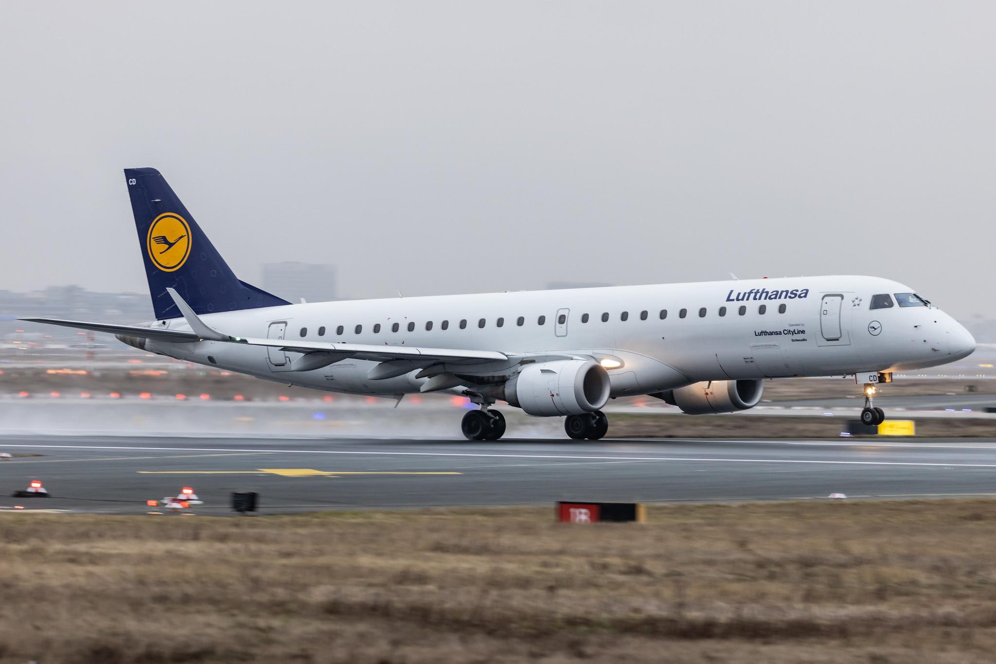 Frankfurt Airport: Lufthansa (LH / DLH) | Operator: Lufthansa CityLine |  Embraer E190LR E190 | D-AECD | MSN 19000337