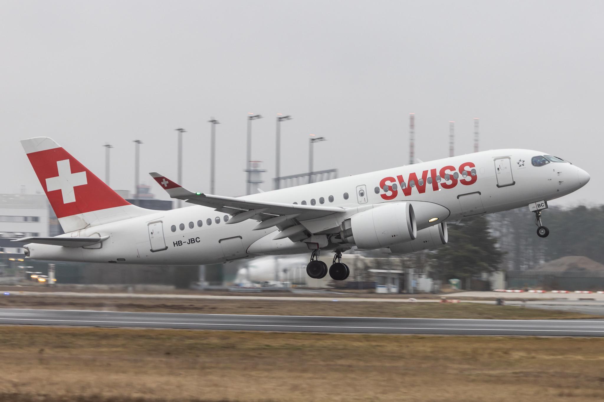 Frankfurt Airport: Swiss (LX / SWR) |  Airbus A220-100 BCS1 | HB-JBC | MSN 50012