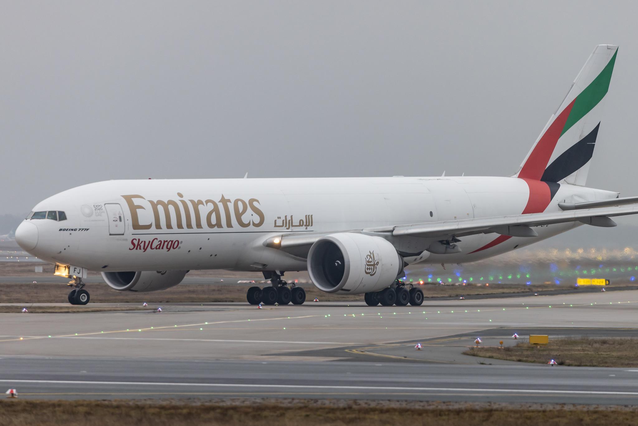 Frankfurt Airport: Emirates SkyCargo (EK / UAE) | Operator: Emirates |  Boeing 777-F1H B77L | A6-EFJ | MSN 35610