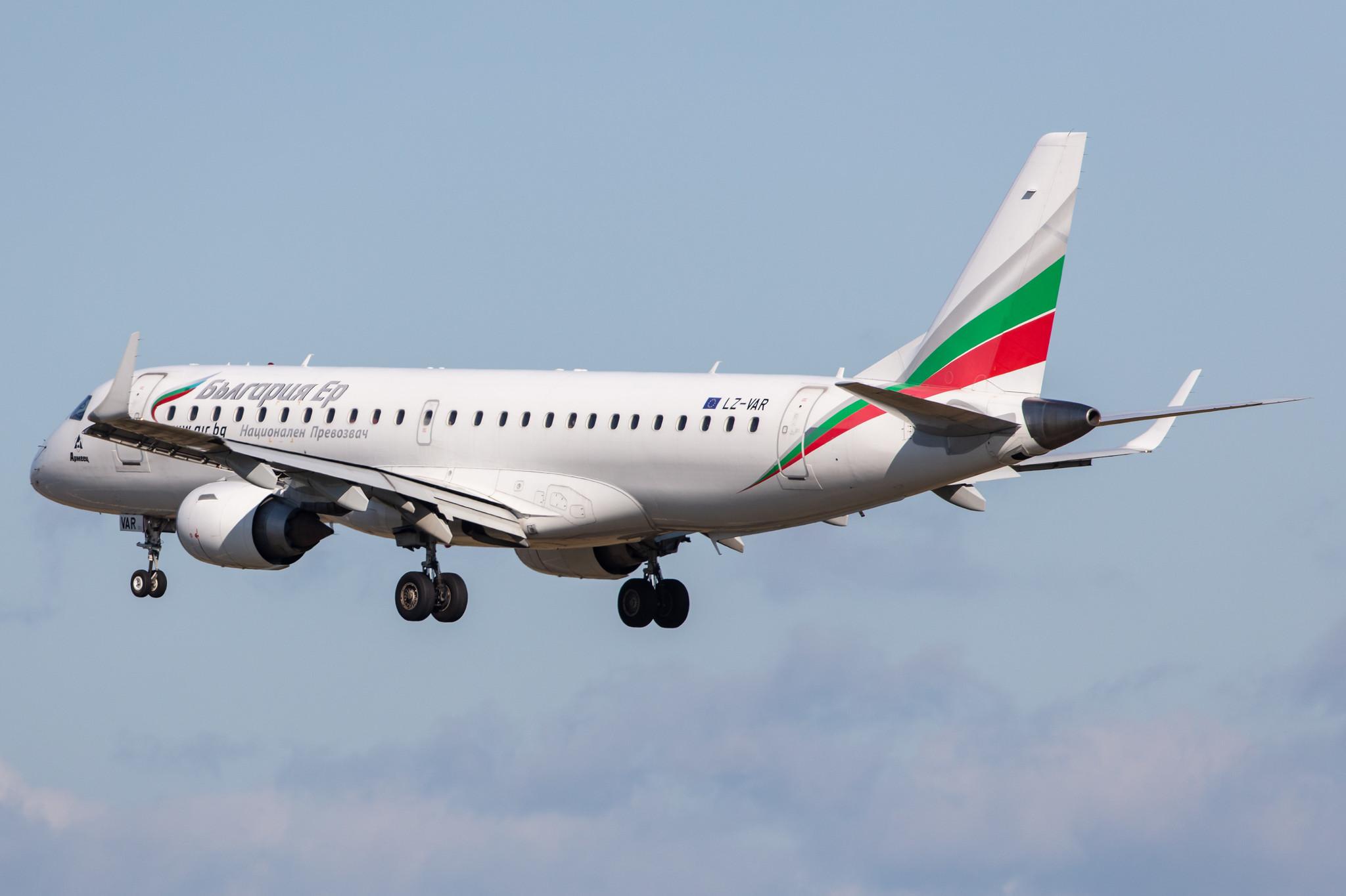 Frankfurt Airport: Bulgaria Air (FB / LZB) |  Embraer E190STD E190 | LZ-VAR | MSN 19000496