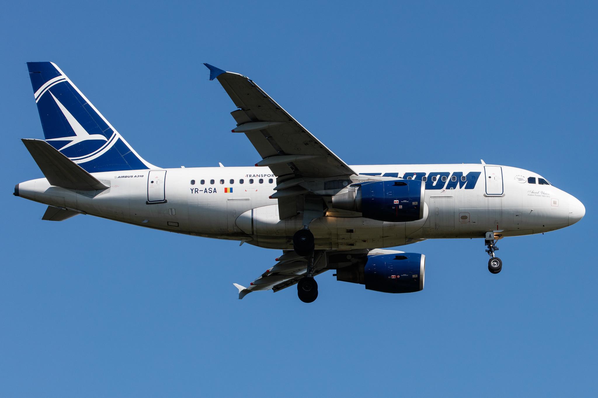 Frankfurt Airport: Tarom (RO / ROT) |  Airbus A318-111 A318 | YR-ASA | MSN 2931