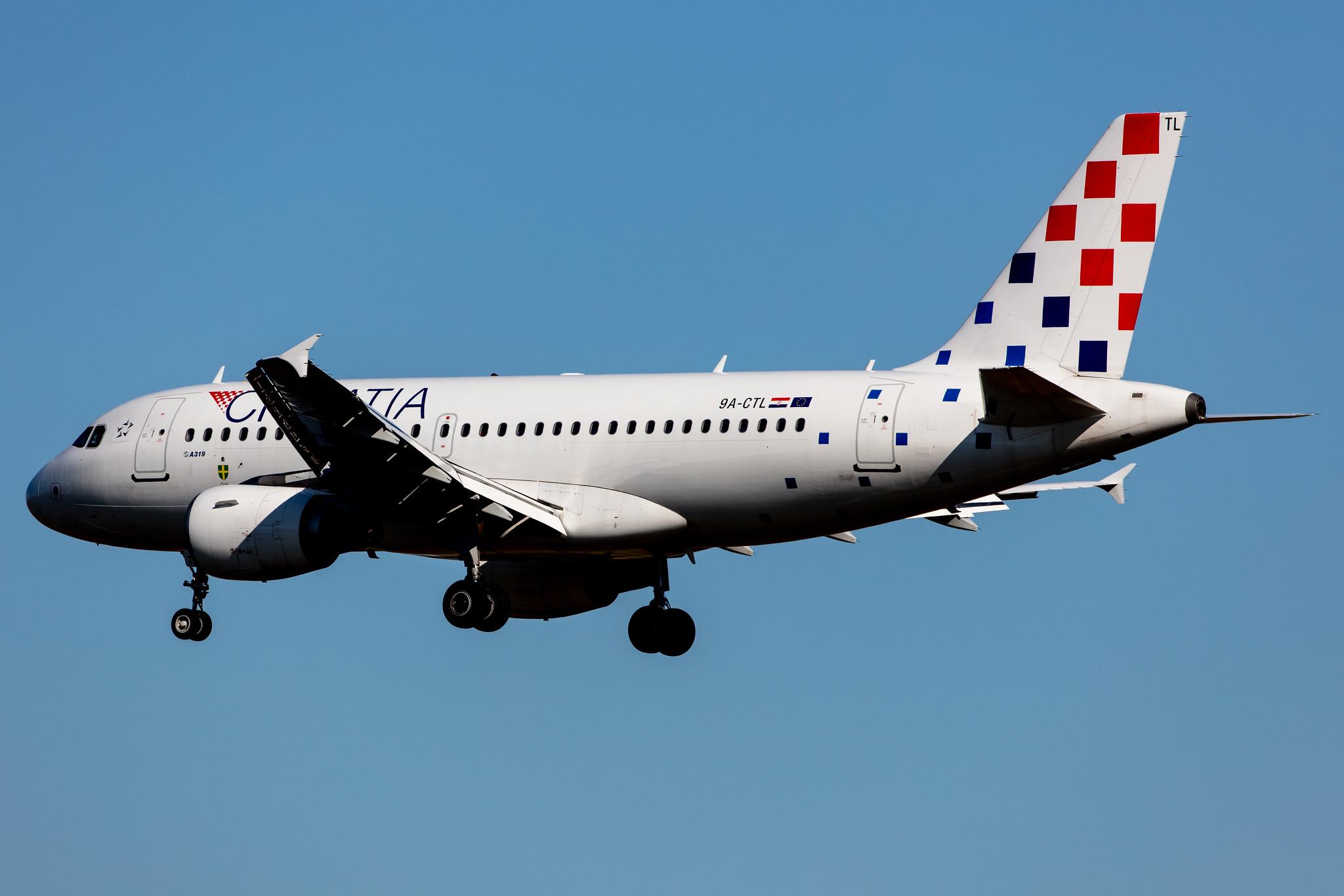 Frankfurt Airport: Croatia Airlines (OU / CTN) |  Airbus A319-112 A319 | 9A-CTL | MSN 1252