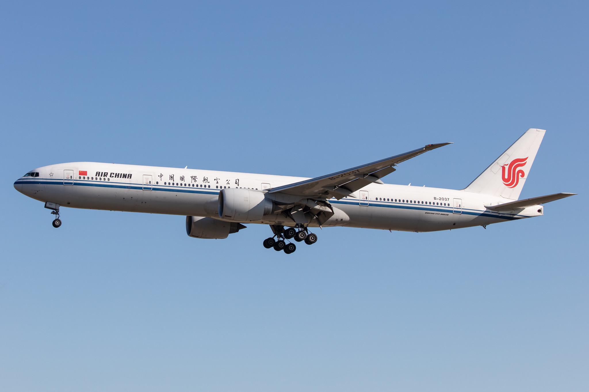 Frankfurt Airport: Air China (CA / CCA) |  Boeing 777-39L(ER) B77W | B-2037 | MSN 38677
