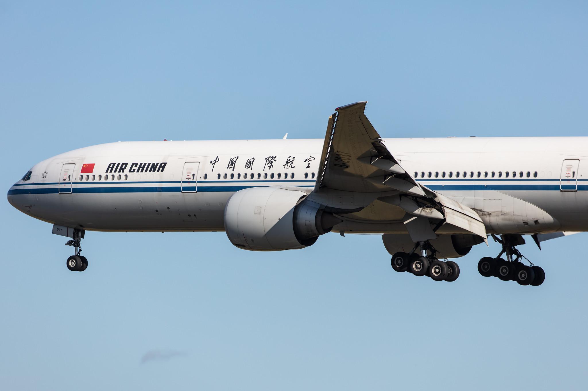 Frankfurt Airport: Air China (CA / CCA) |  Boeing 777-39L(ER) B77W | B-2037 | MSN 38677