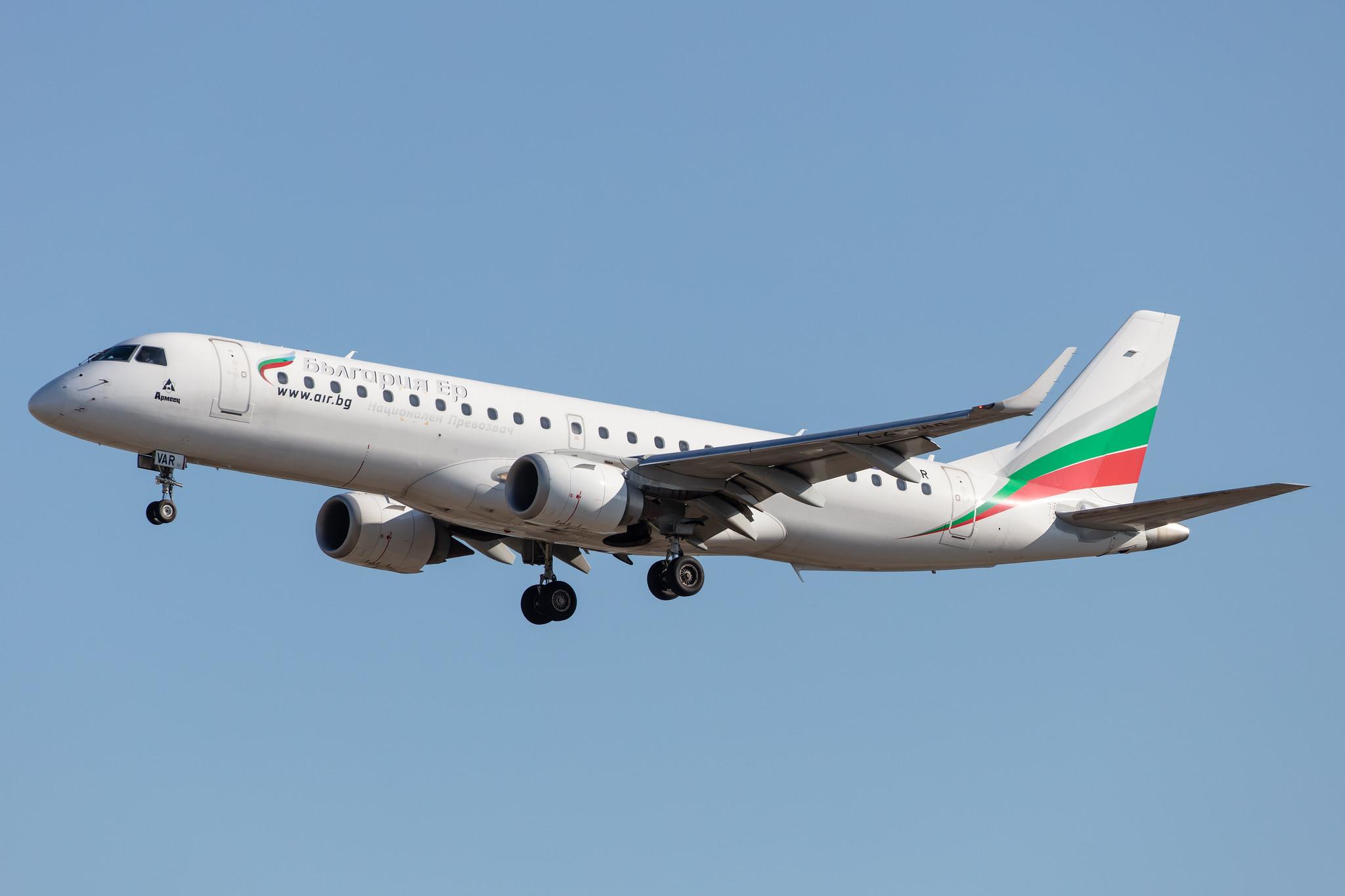 Frankfurt Airport: Bulgaria Air (FB / LZB) |  Embraer E190STD E190 | LZ-VAR | MSN 19000496