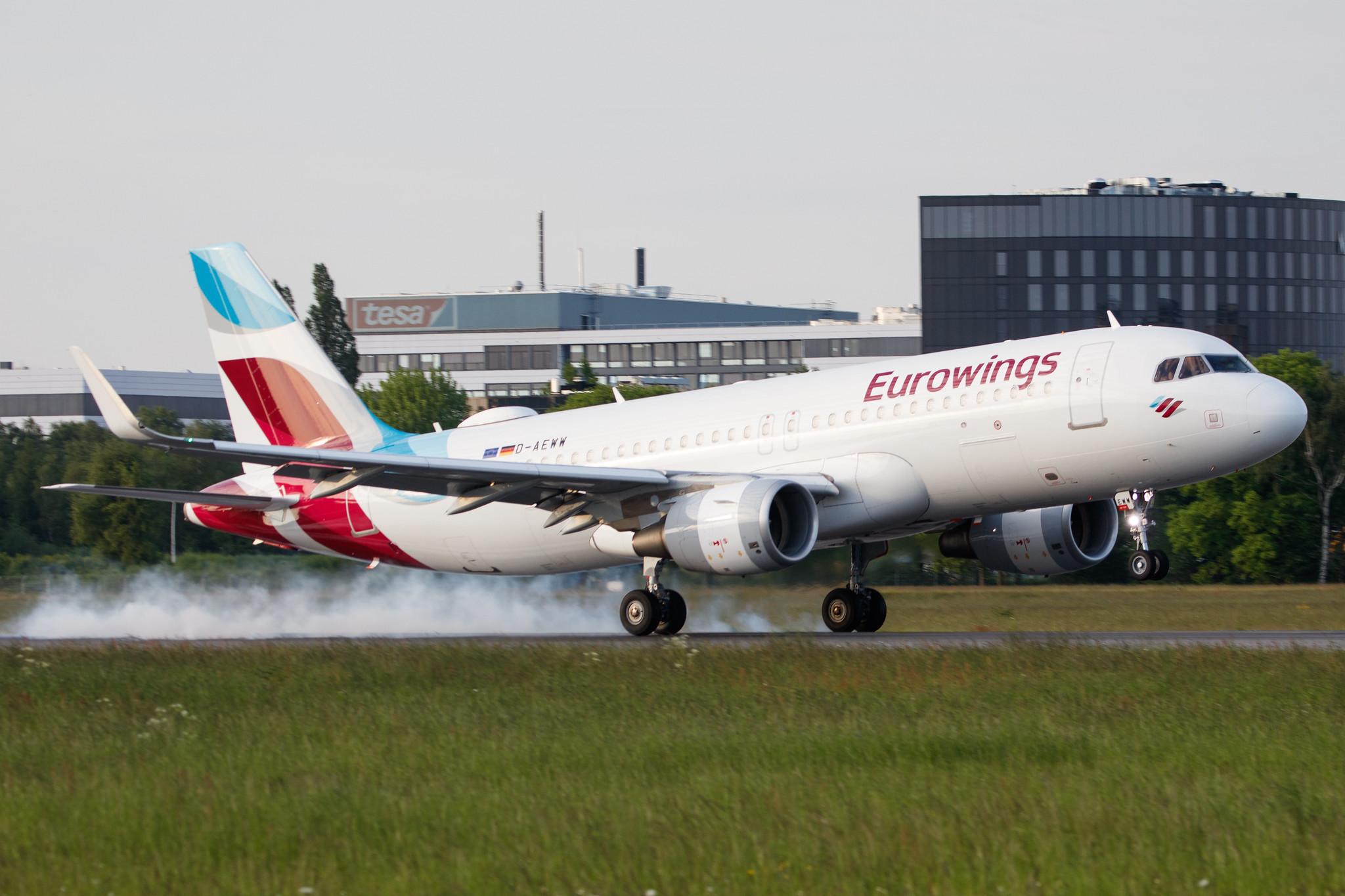Hamburg Airport: Eurowings (EW / EWG) |  Airbus A320-214 A320 | D-AEWW | MSN 7615