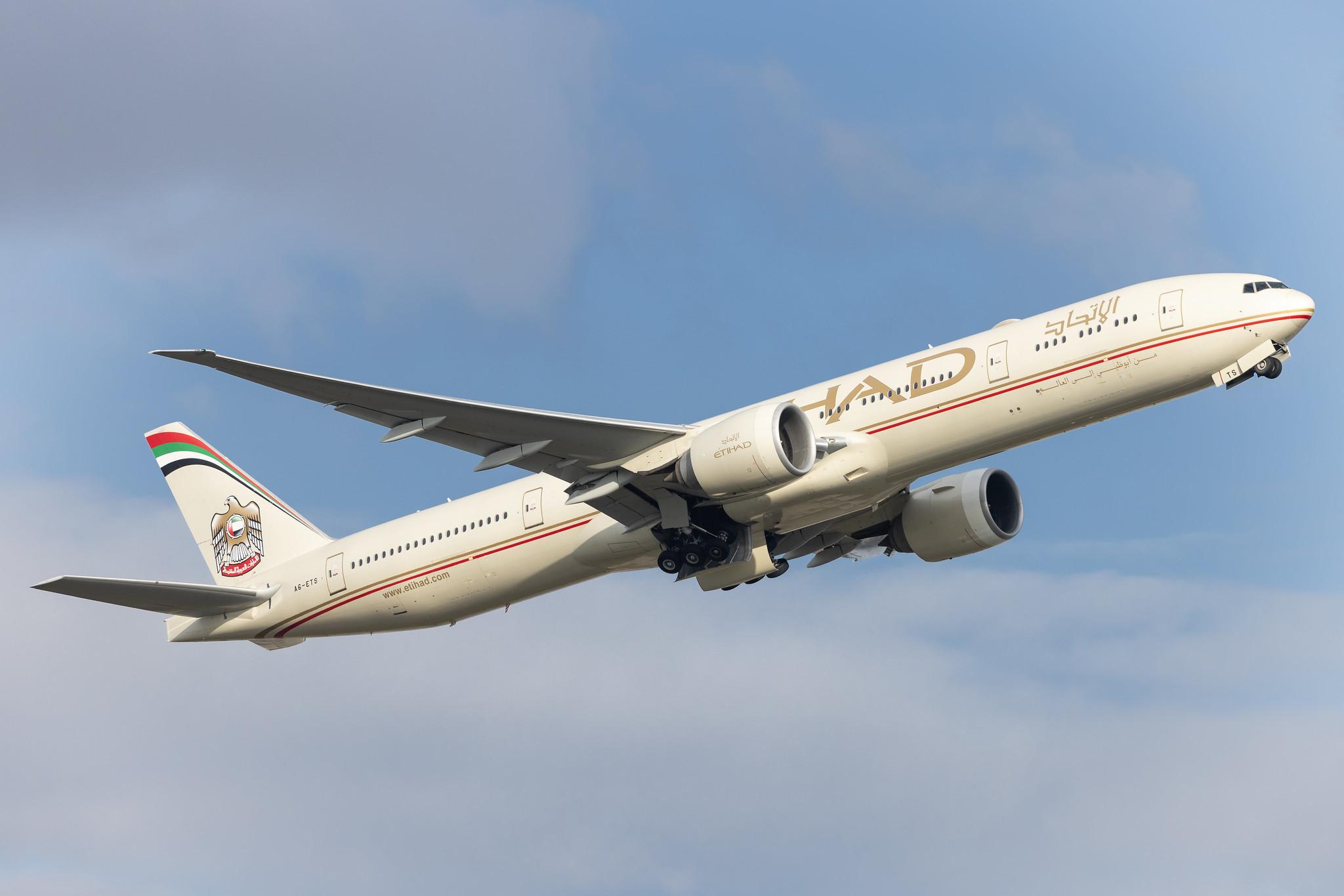 London Heathrow: Etihad Airways (EY / ETD) |  Boeing 777-3FX(ER) B77W | A6-ETS | MSN 44548