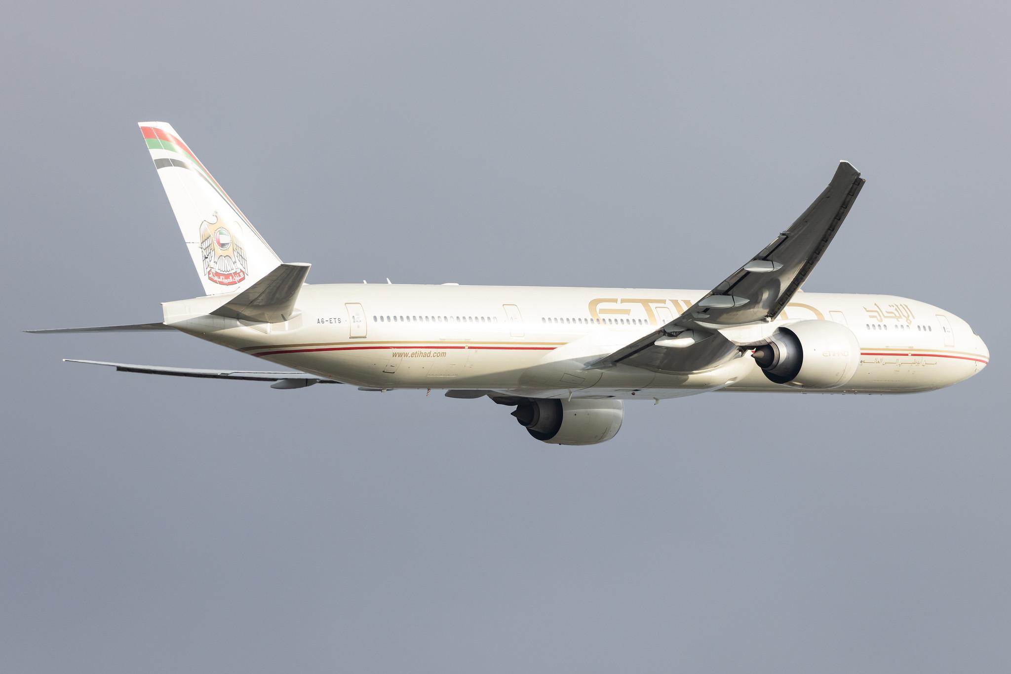 London Heathrow: Etihad Airways (EY / ETD) |  Boeing 777-3FX(ER) B77W | A6-ETS | MSN 44548