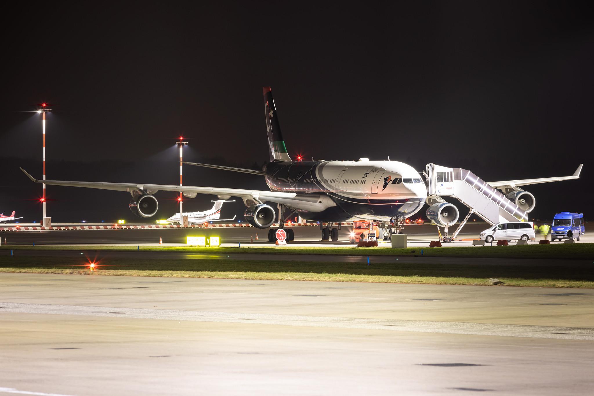 Hamburg Airport: Libya - Government |  Airbus A340-213 A342 | 5A-ONE | MSN 151