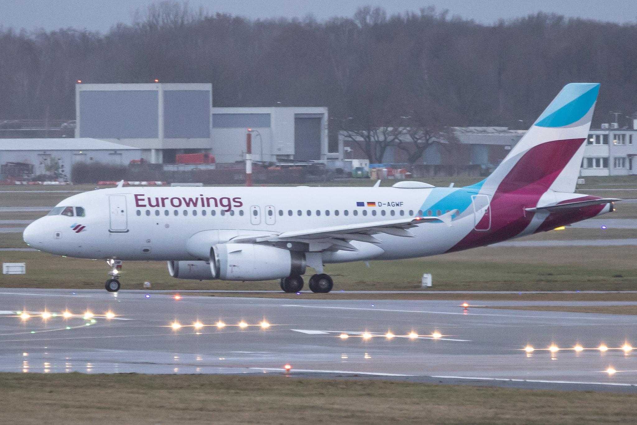 Hamburg Airport: Eurowings (EW / EWG) |  Airbus A319-132 A319 | D-AGWF | MSN 3172