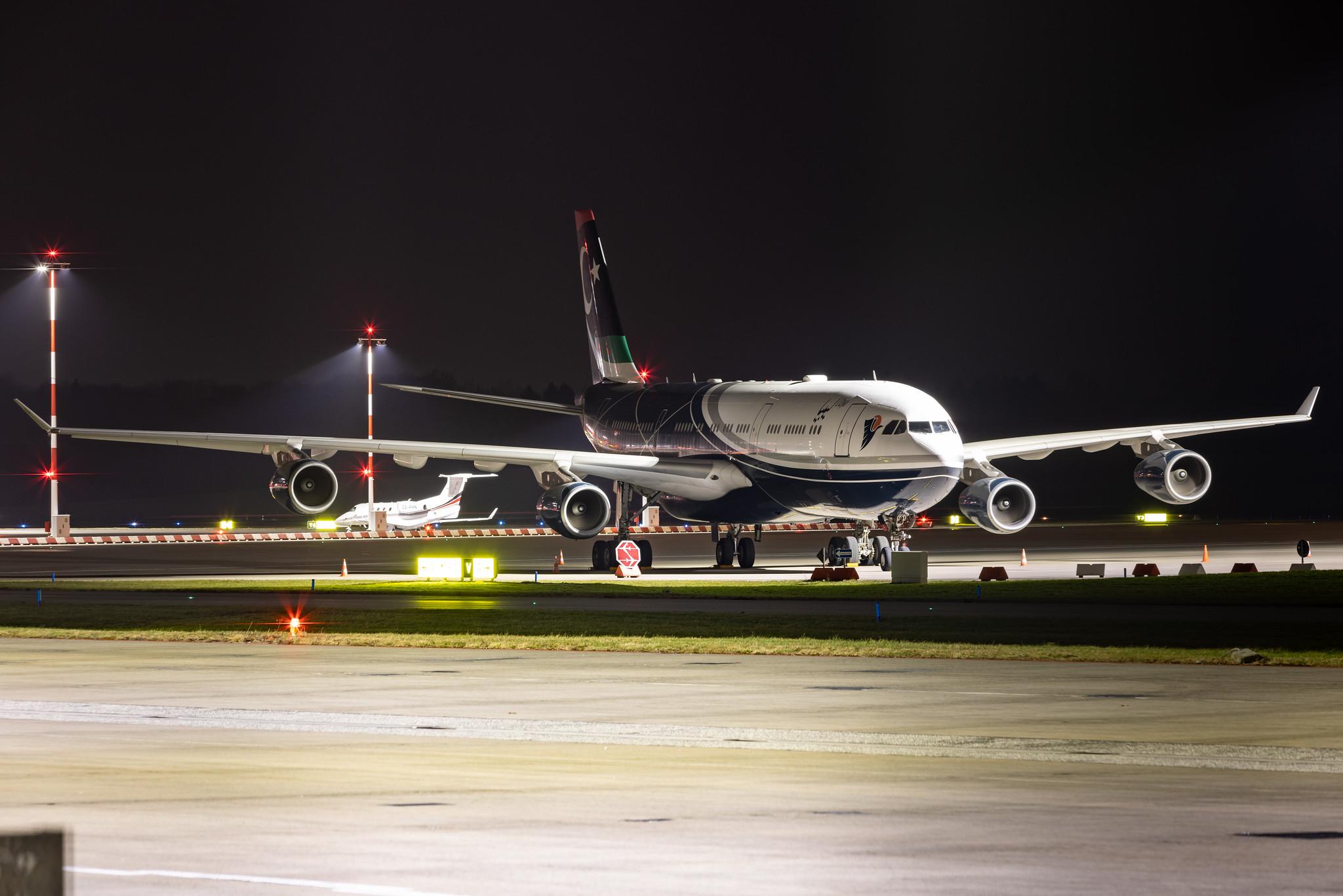 Hamburg Airport: Libya - Government |  Airbus A340-213 A342 | 5A-ONE | MSN 151