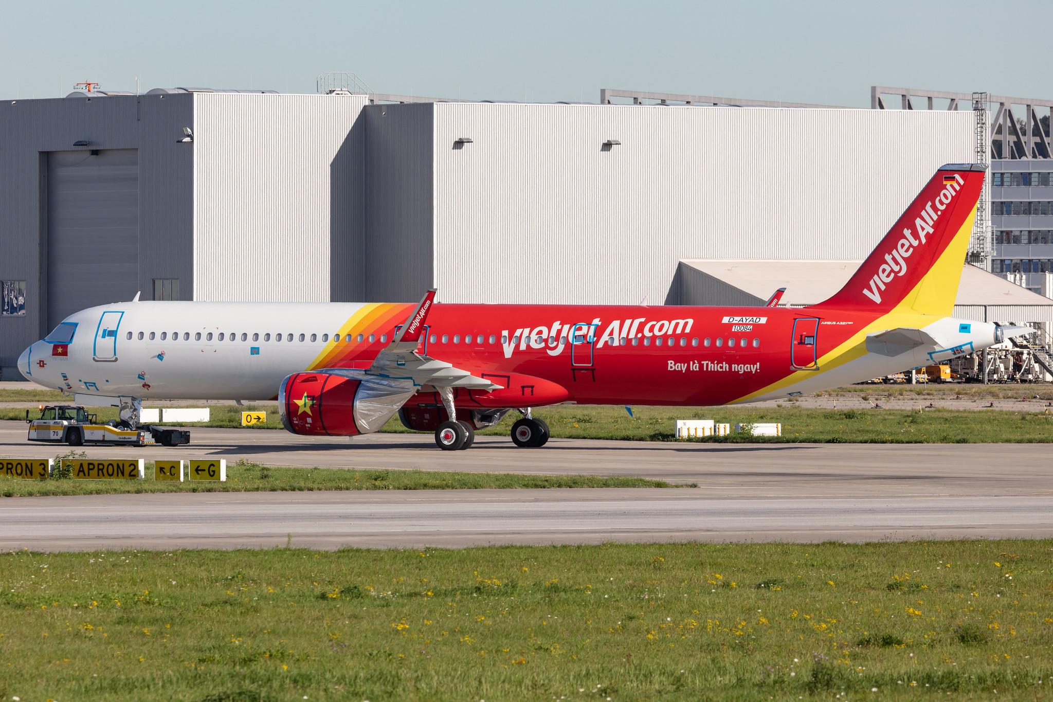 Hamburg Finkenwerder: VietJetAir (VJ / VJC) | Operator: VietJet Air |  Airbus A321-271NX A21N | D-AYAD (VN-A534) | MSN 10084