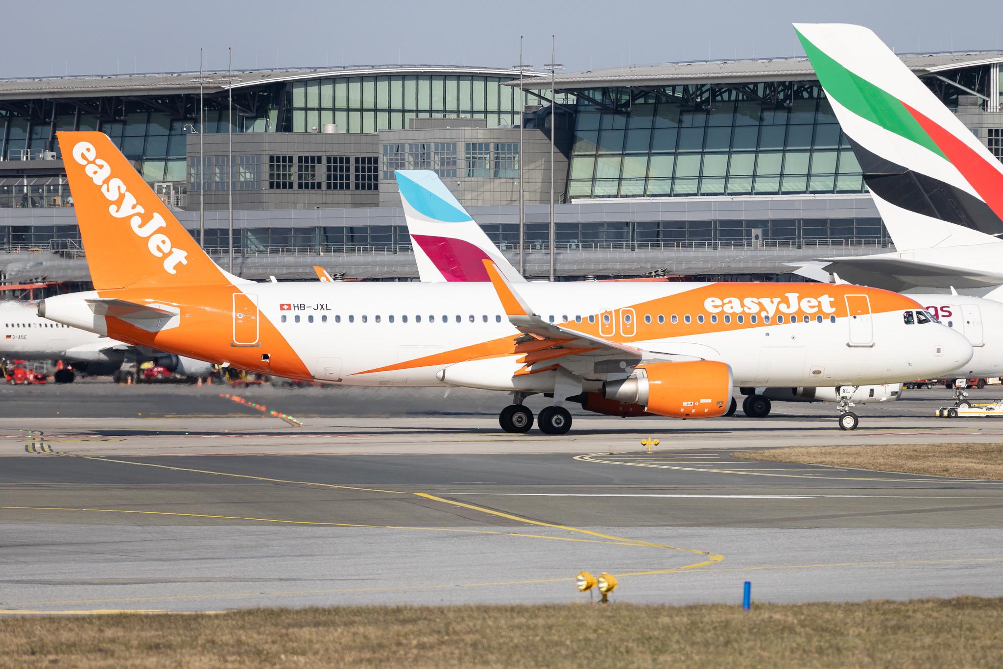 Hamburg Airport: easyJet (U2 / EZY) | Operator: easyJet Switzerland |  Airbus A320-214 A320 | HB-JXL | MSN 8075