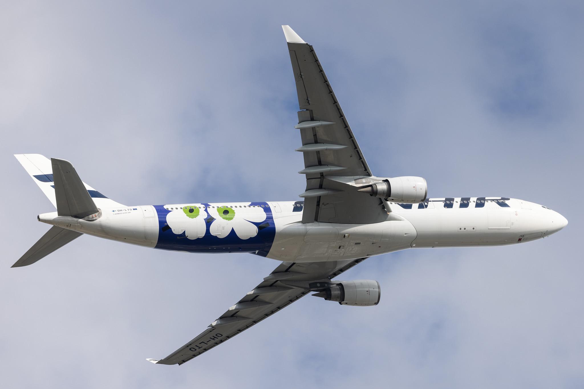 London Heathrow: Finnair (AY / FIN) |  Livery: Marimekko Unikko Livery |  Airbus A330-302 A333 | OH-LTO | MSN 1013