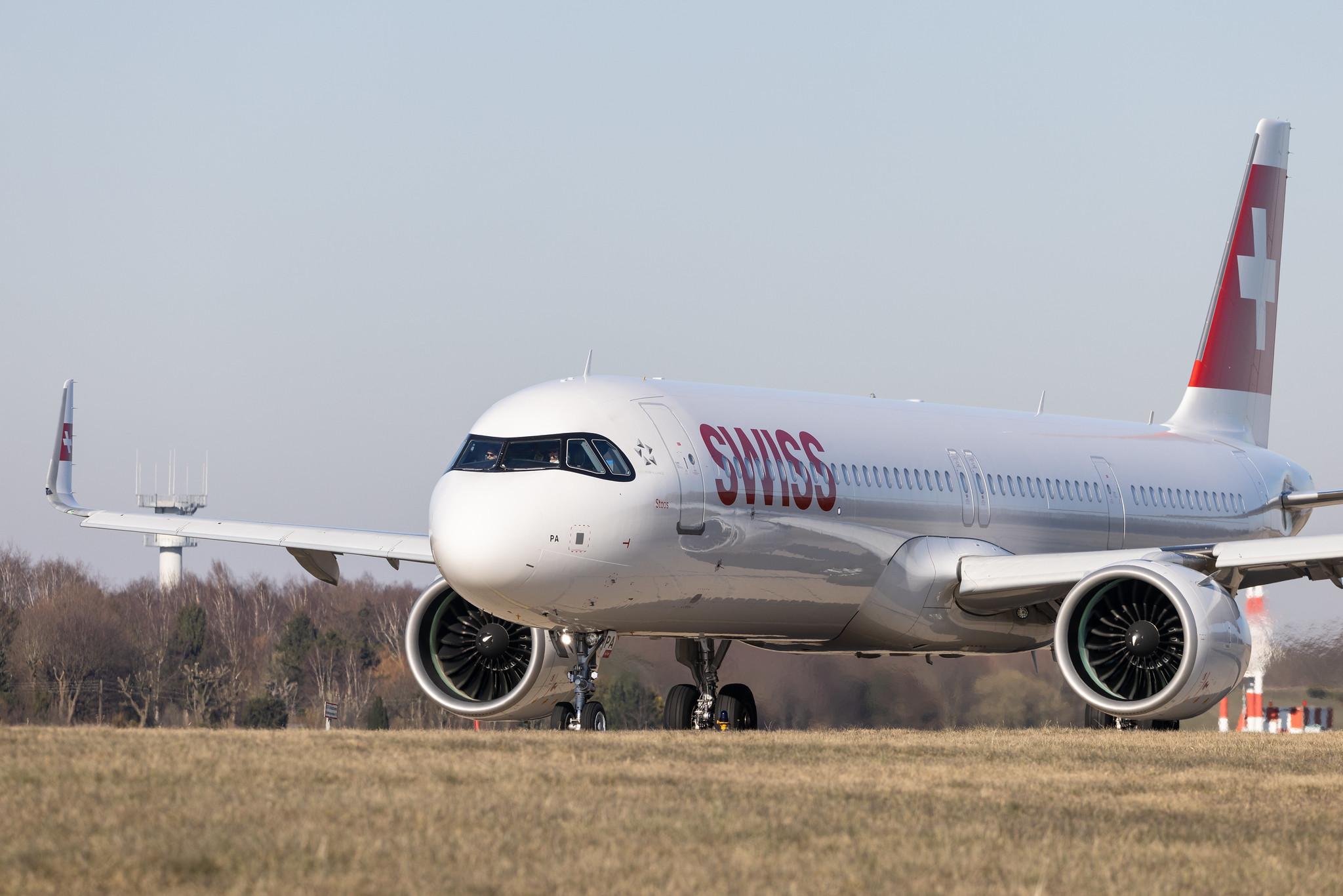 Hamburg Airport: Swiss (LX / SWR) |  Airbus A321-271NX A21N | HB-JPA | MSN 09417