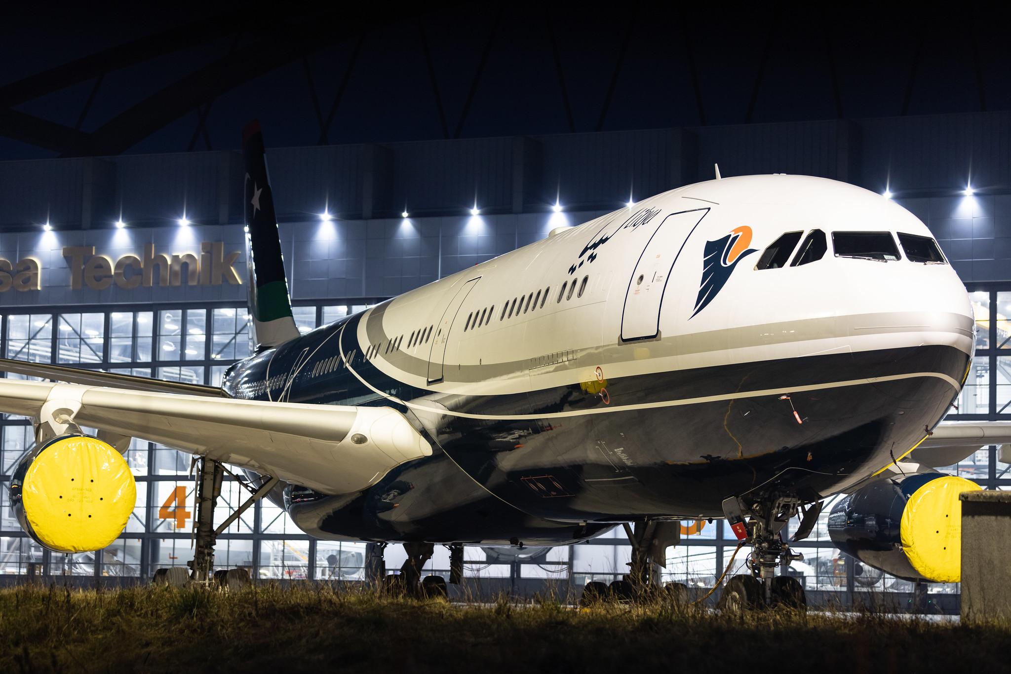 Hamburg Airport: Libya - Government |  Airbus A340-213 A342 | 5A-ONE | MSN 151