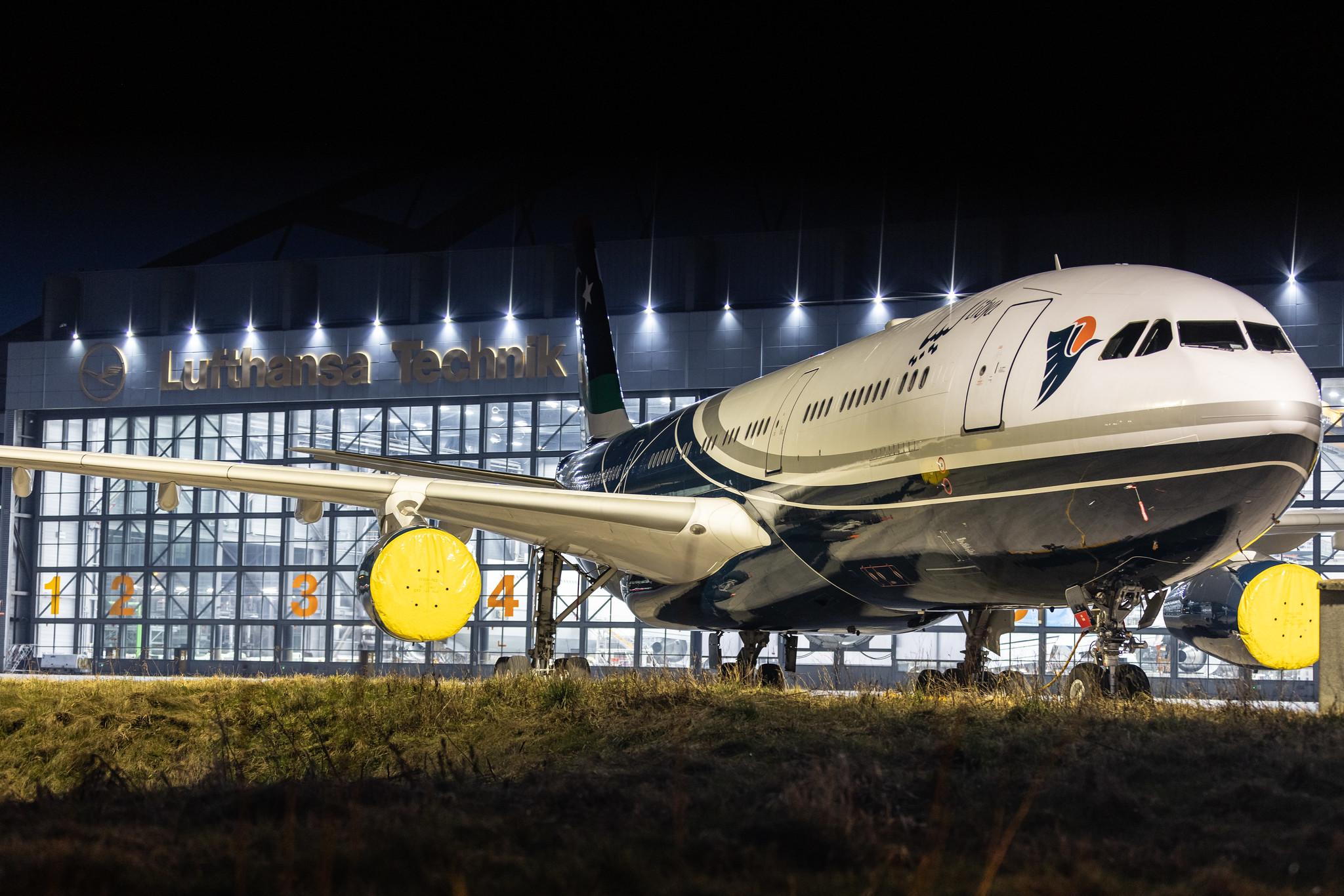 Hamburg Airport: Libya - Government |  Airbus A340-213 A342 | 5A-ONE | MSN 151