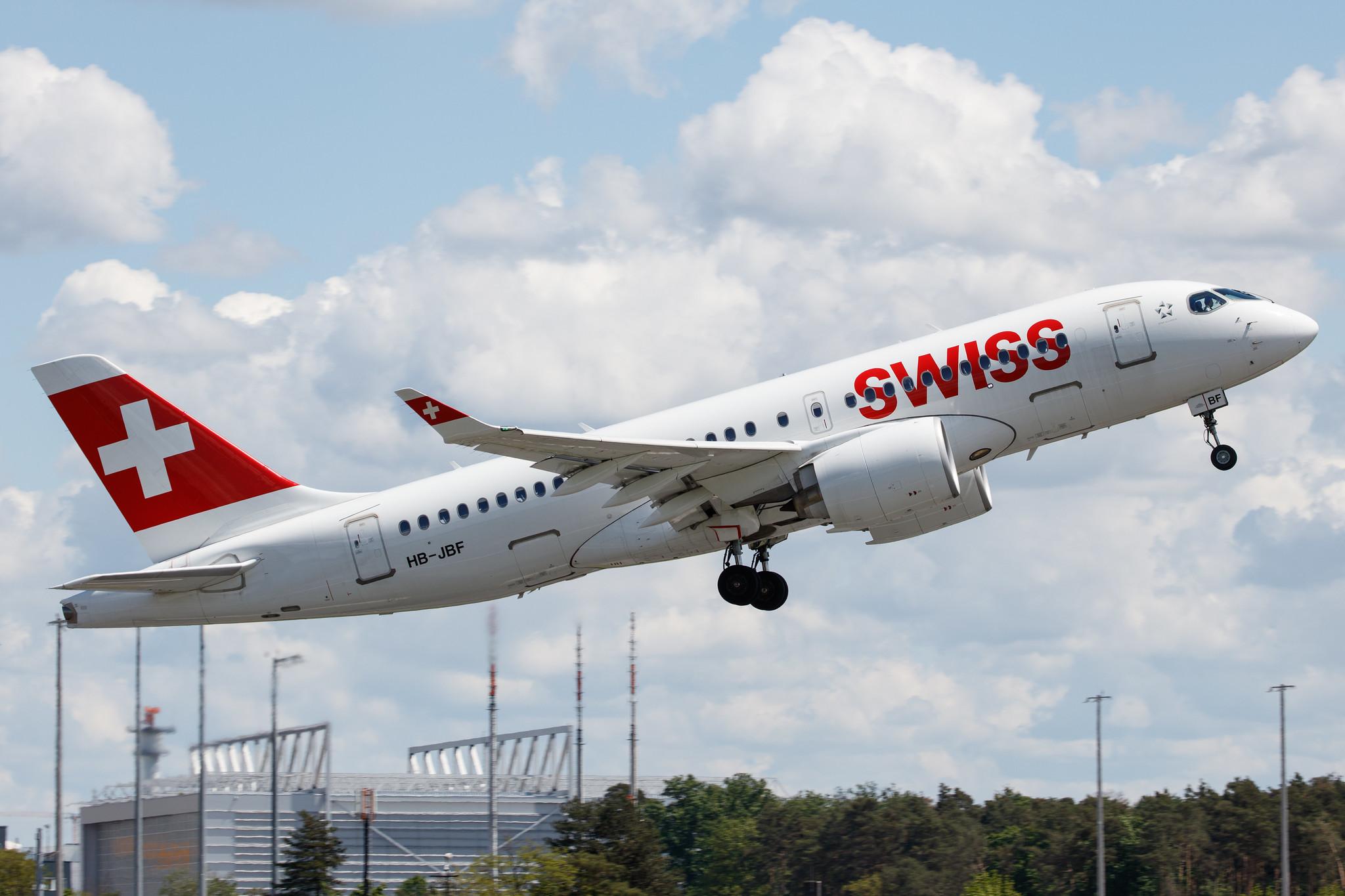 Frankfurt Airport: Swiss (LX / SWR) |  Airbus A220-100 BCS1 | HB-JBF | MSN 50015