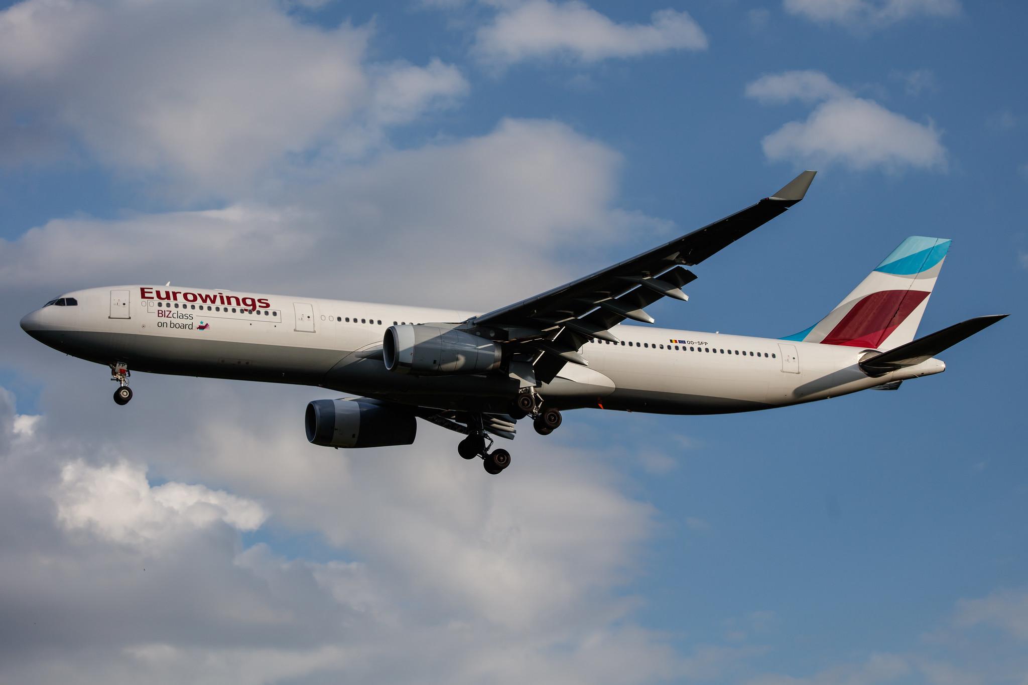 Frankfurt Airport: Eurowings (EW / EWG) | Operator: Brussels Airlines | Airbus A330-343 A333 | OO-SFP | MSN 0645