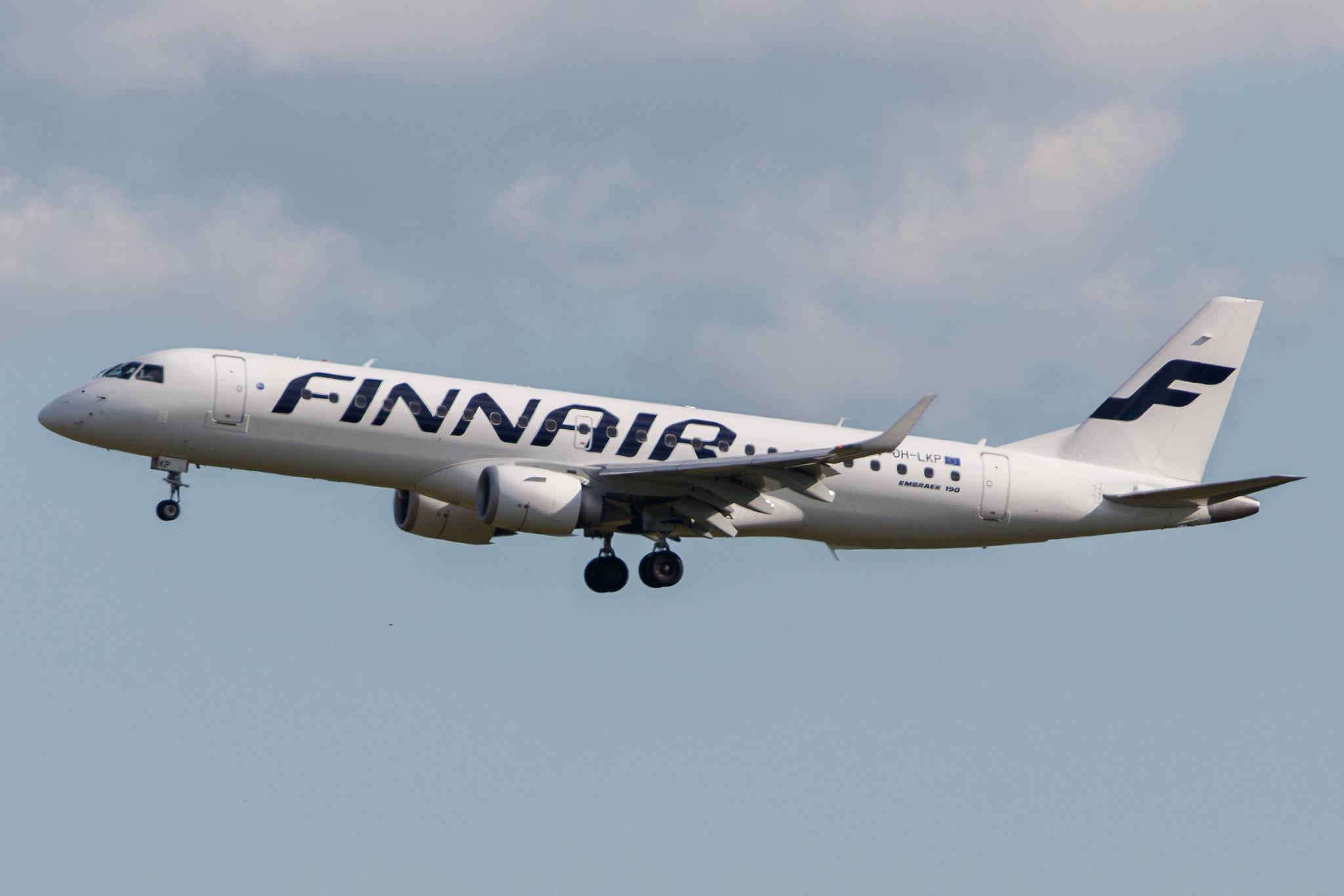 Frankfurt Airport: Finnair (AY / FIN) | Operator: NORRA |  Embraer E190LR E190 | OH-LKP | MSN 19000416