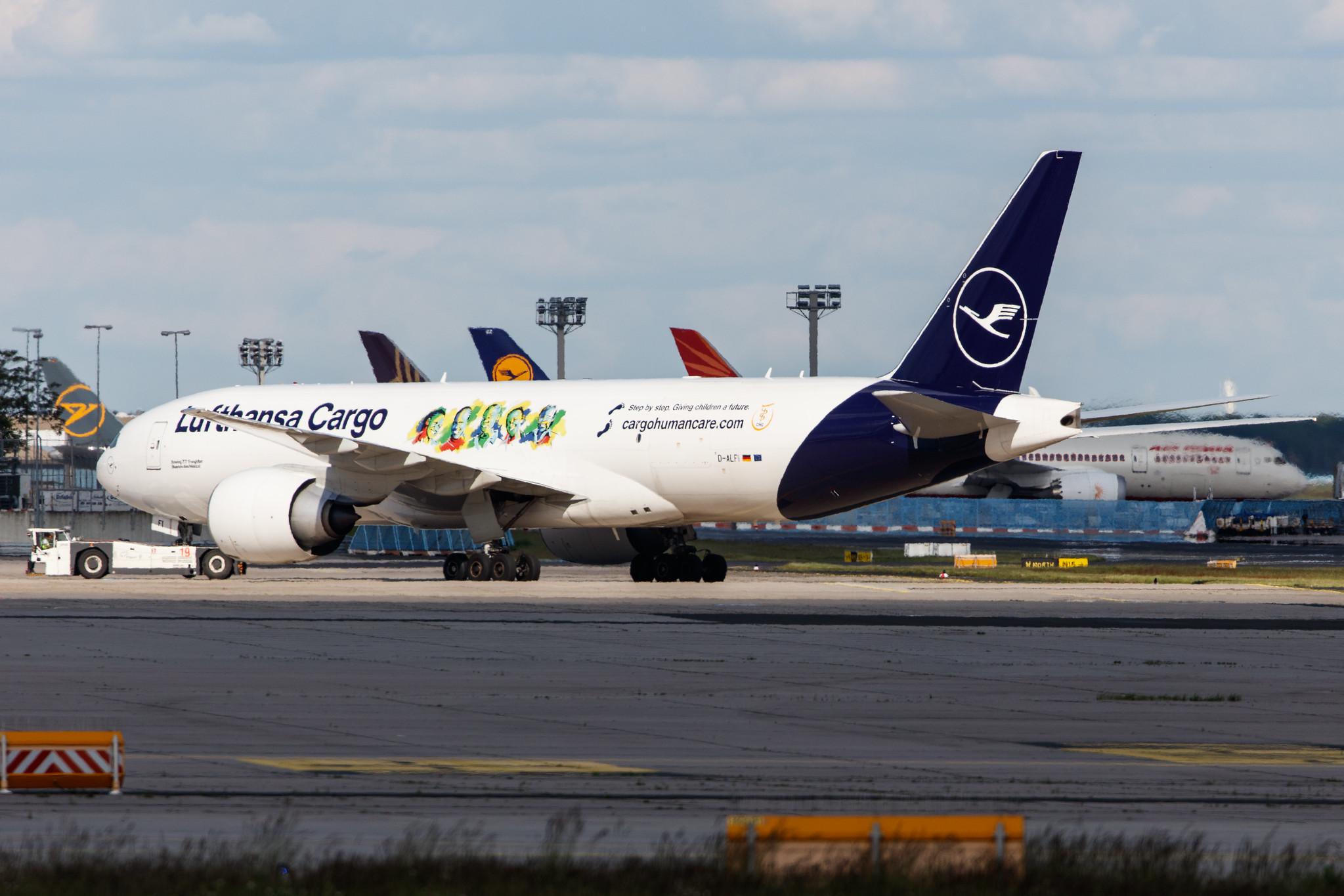Frankfurt Airport: Lufthansa Cargo (/ GEC) |  Livery: Cargo Human Care Livery |  Boeing 777-F B77L | D-ALFI | MSN 66912