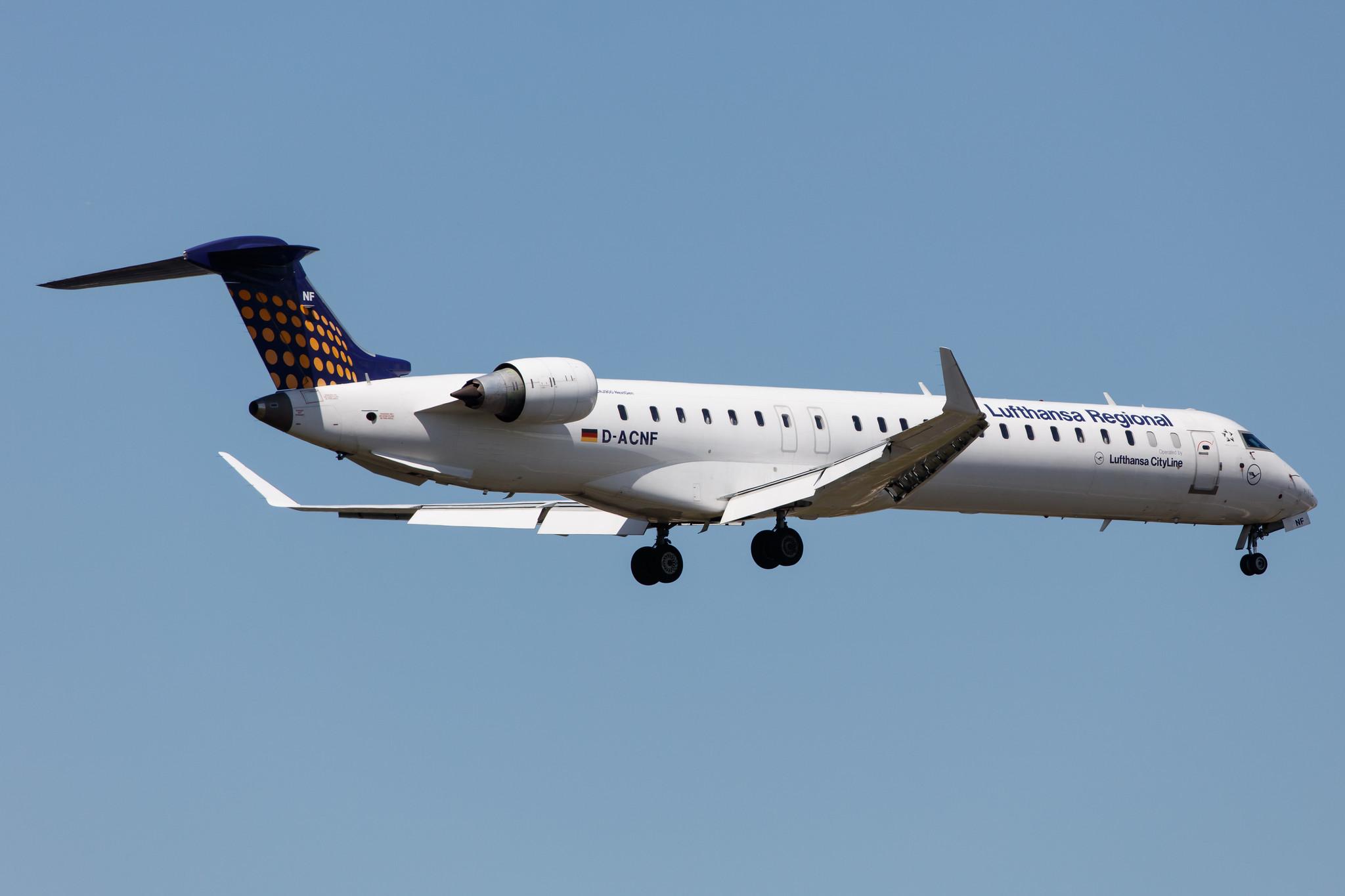 Frankfurt Airport: Lufthansa (LH / DLH) | Operator: Lufthansa CityLine |  Mitsubishi CRJ-900LR CRJ9 | D-ACNF | MSN 15243