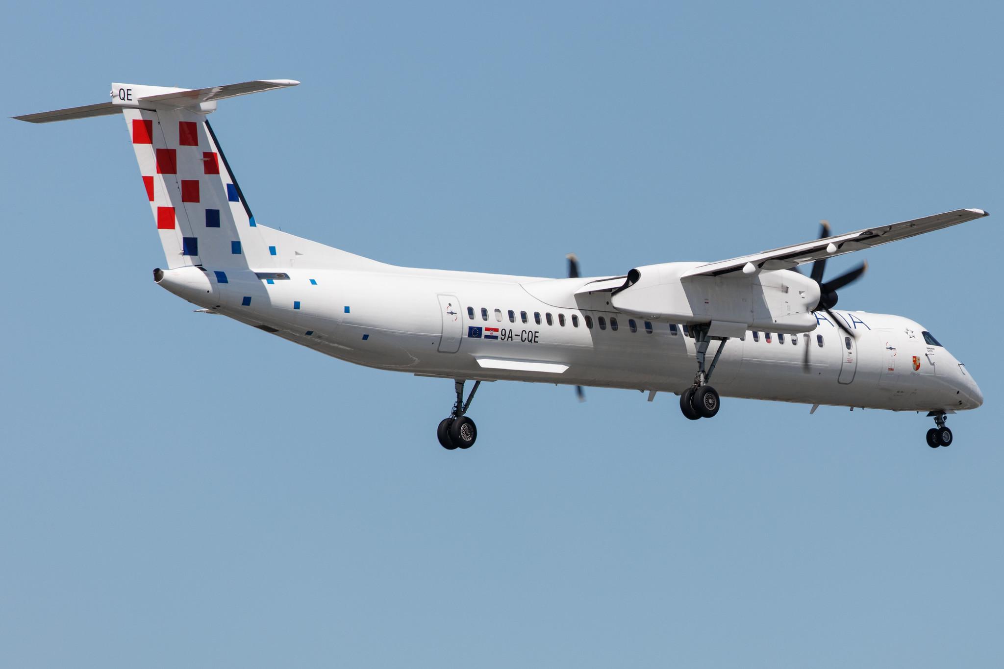 Frankfurt Airport: Croatia Airlines (OU / CTN) |  De Havilland Canada Dash 8-400 DH8D | 9A-CQE | MSN 4300