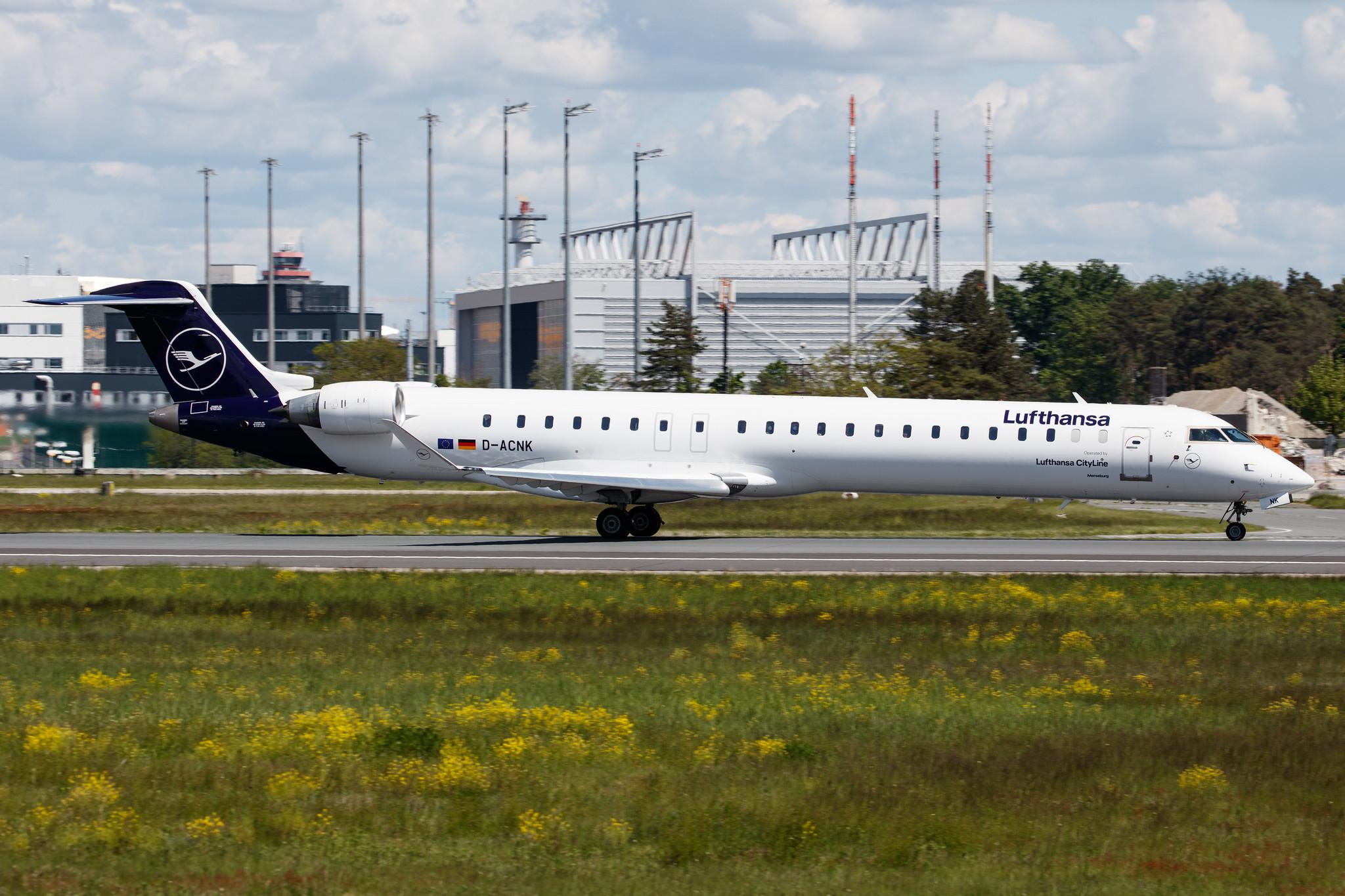 Frankfurt Airport: Lufthansa (LH / DLH) | Operator: Lufthansa CityLine |  Mitsubishi CRJ-900LR CRJ9 | D-ACNK | MSN 15251