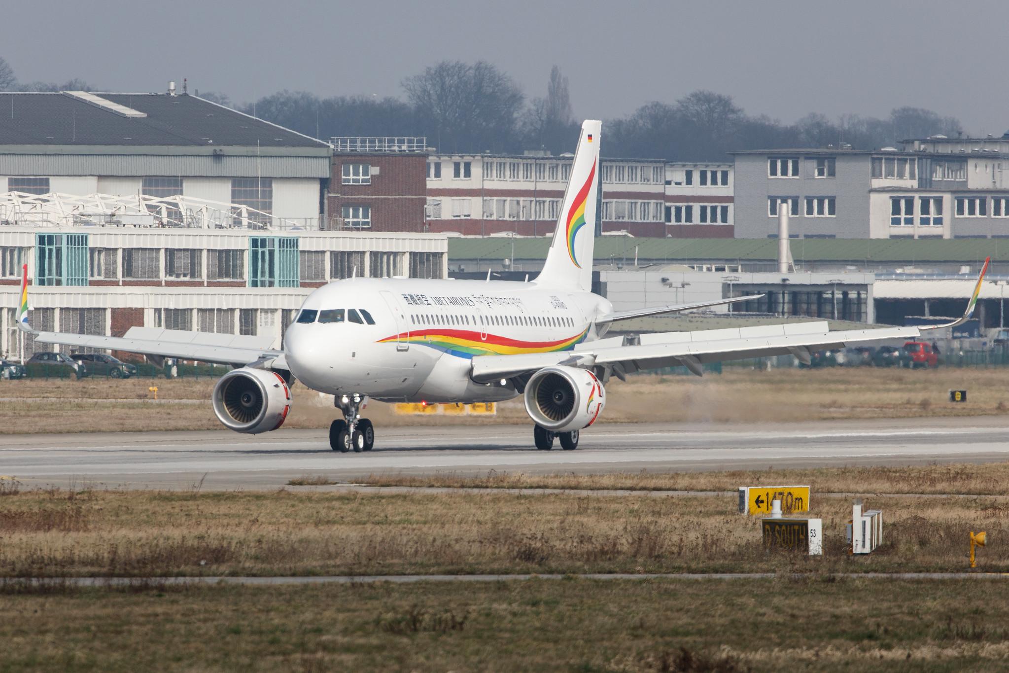 Hamburg Finkenwerder: Tibet Airlines (TV / TBA) |  Airbus A319-115 A319 | D-AVWD (B-322D) | MSN 10223