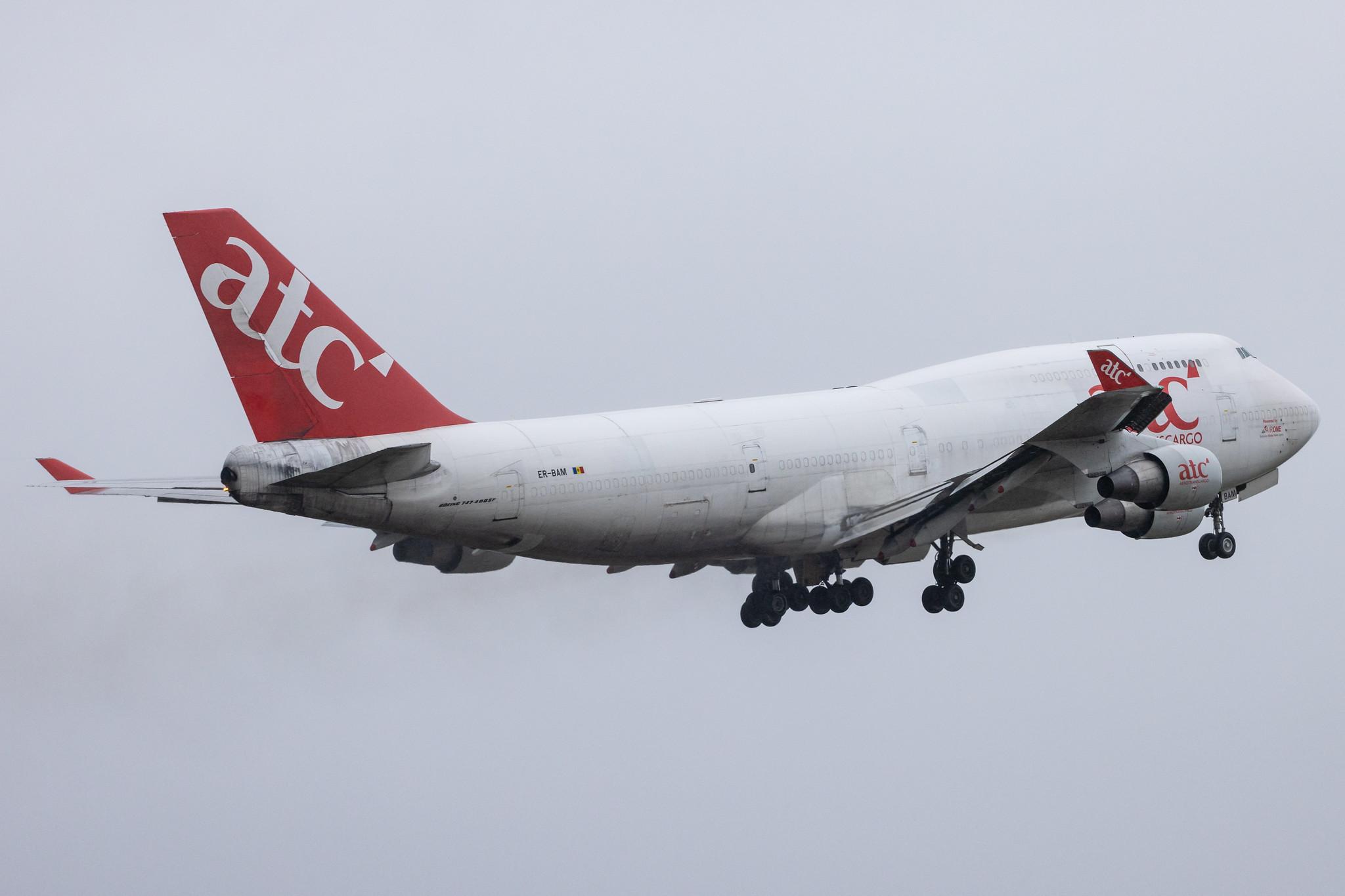 Hamburg Airport: Aerotranscargo (/ ATG) |  Boeing 747-409(BDSF) B744 | ER-BAM | MSN 24312