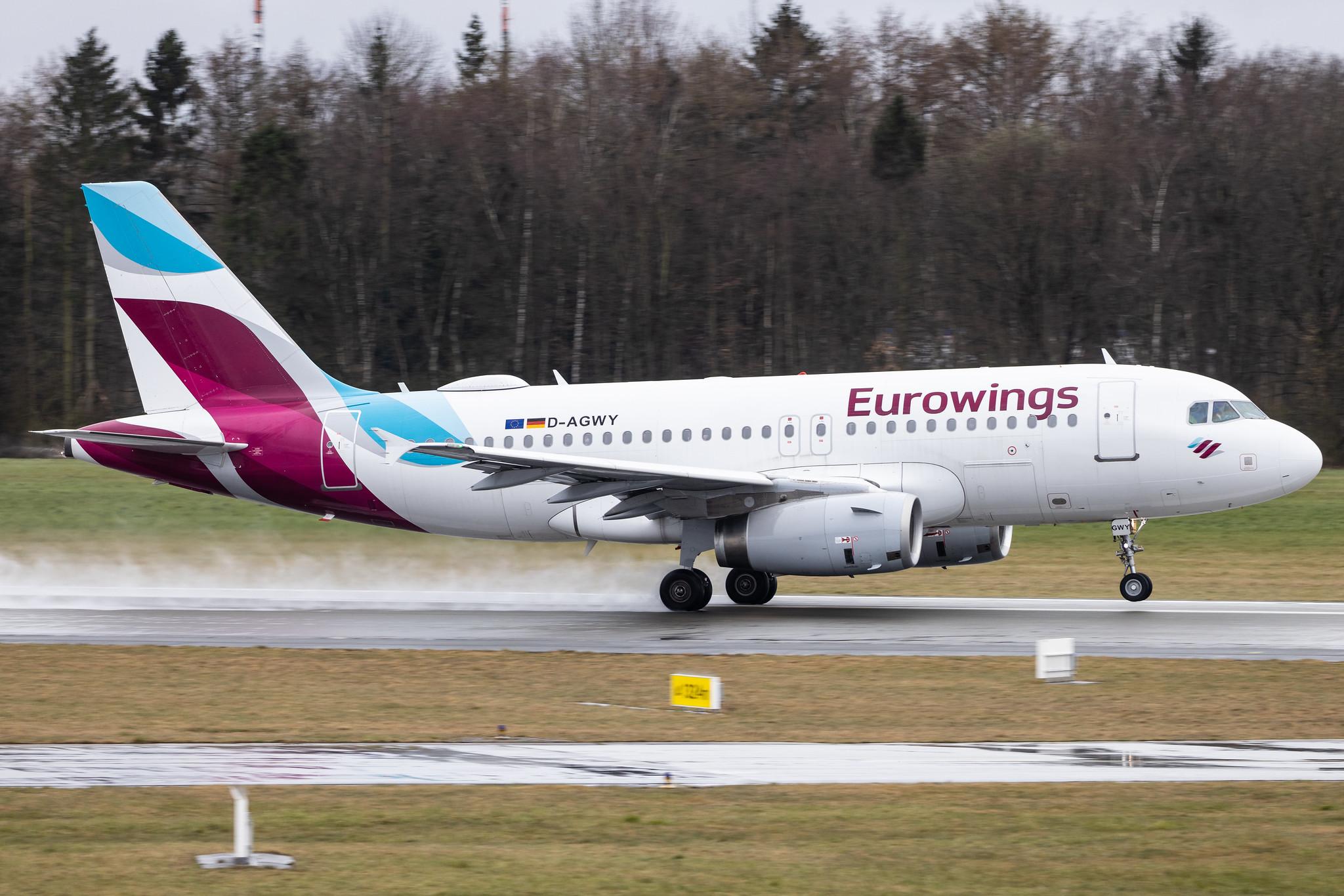Hamburg Airport: Eurowings (EW / EWG) |  Airbus A319-132 A319 | D-AGWY | MSN 5941