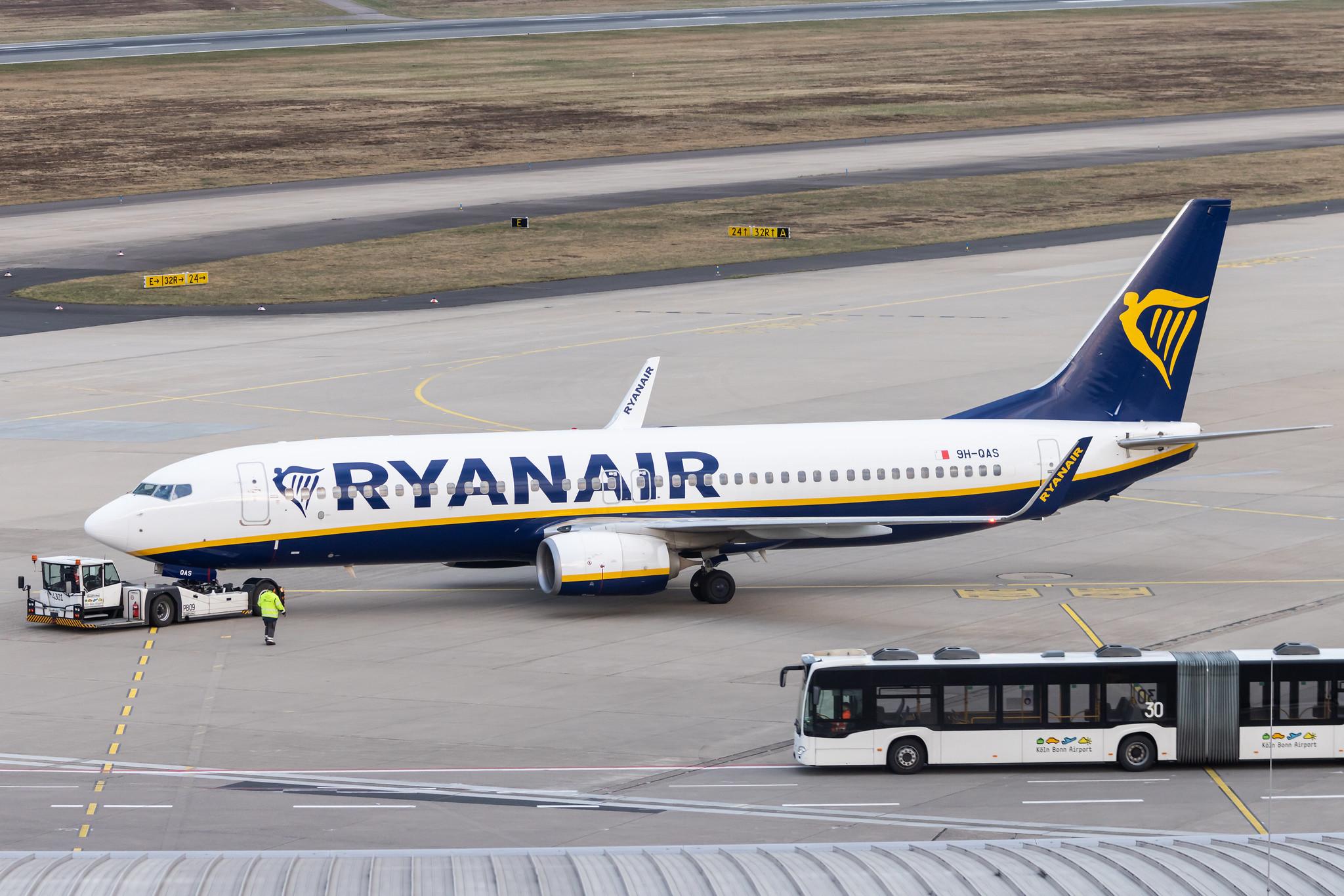 Köln Bonn Airport: Ryanair (FR / RYR) | Operator: Malta Air |  Boeing 737-8AS B738 | 9H-QAS | MSN 44693