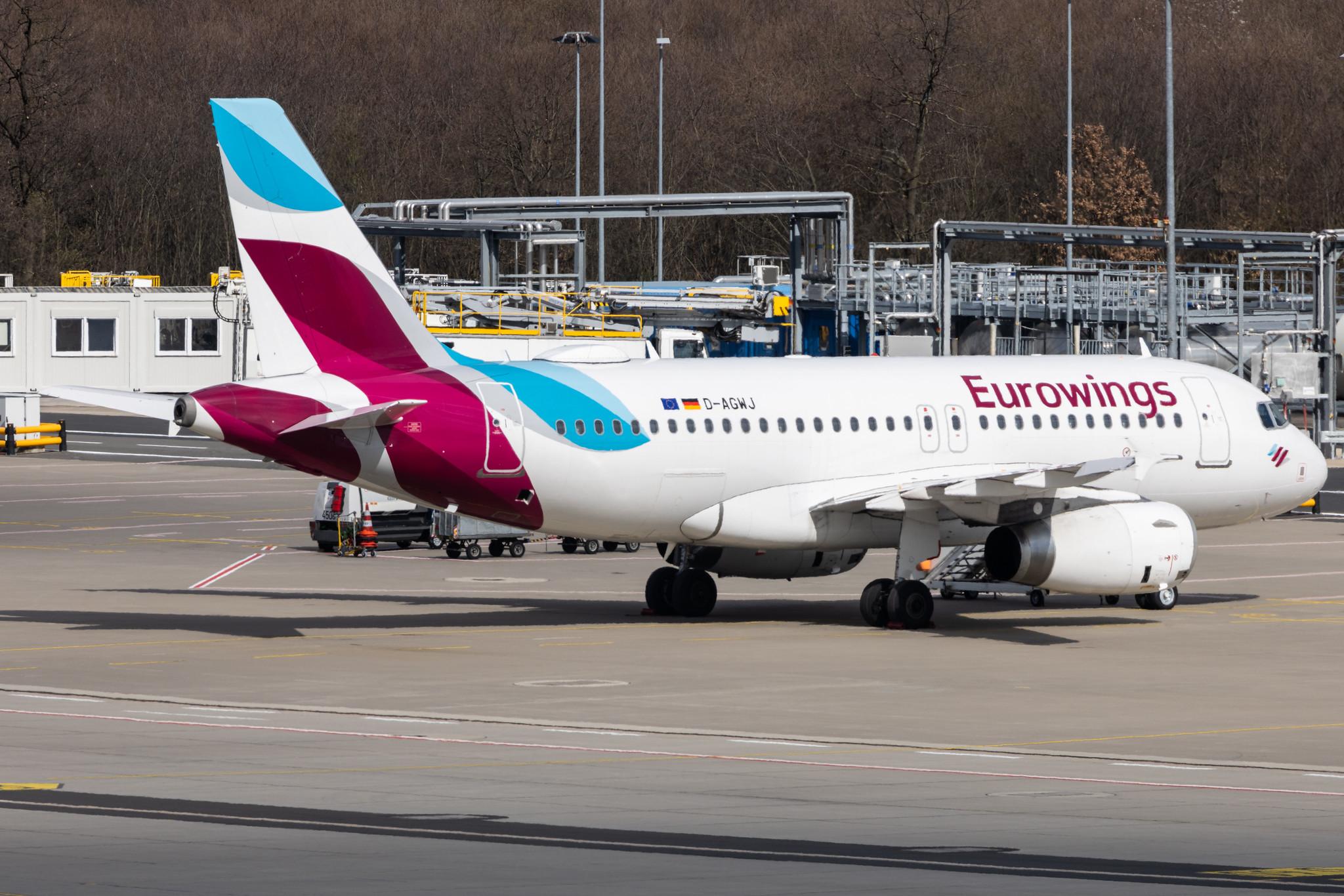 Köln Bonn Airport: Eurowings (EW / EWG) |  Airbus A319-132 A319 | D-AGWJ | MSN 3375
