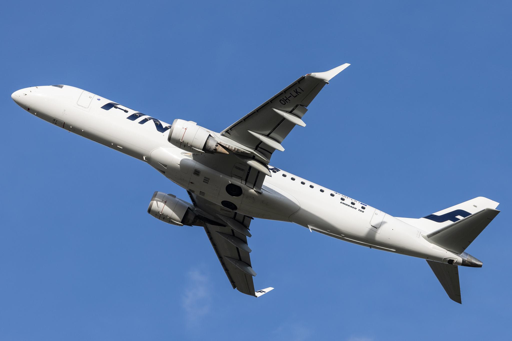 Hamburg Airport: Finnair (AY / FIN) | Operator: NORRA |  Embraer E190LR E190 | OH-LKI | MSN 19000117