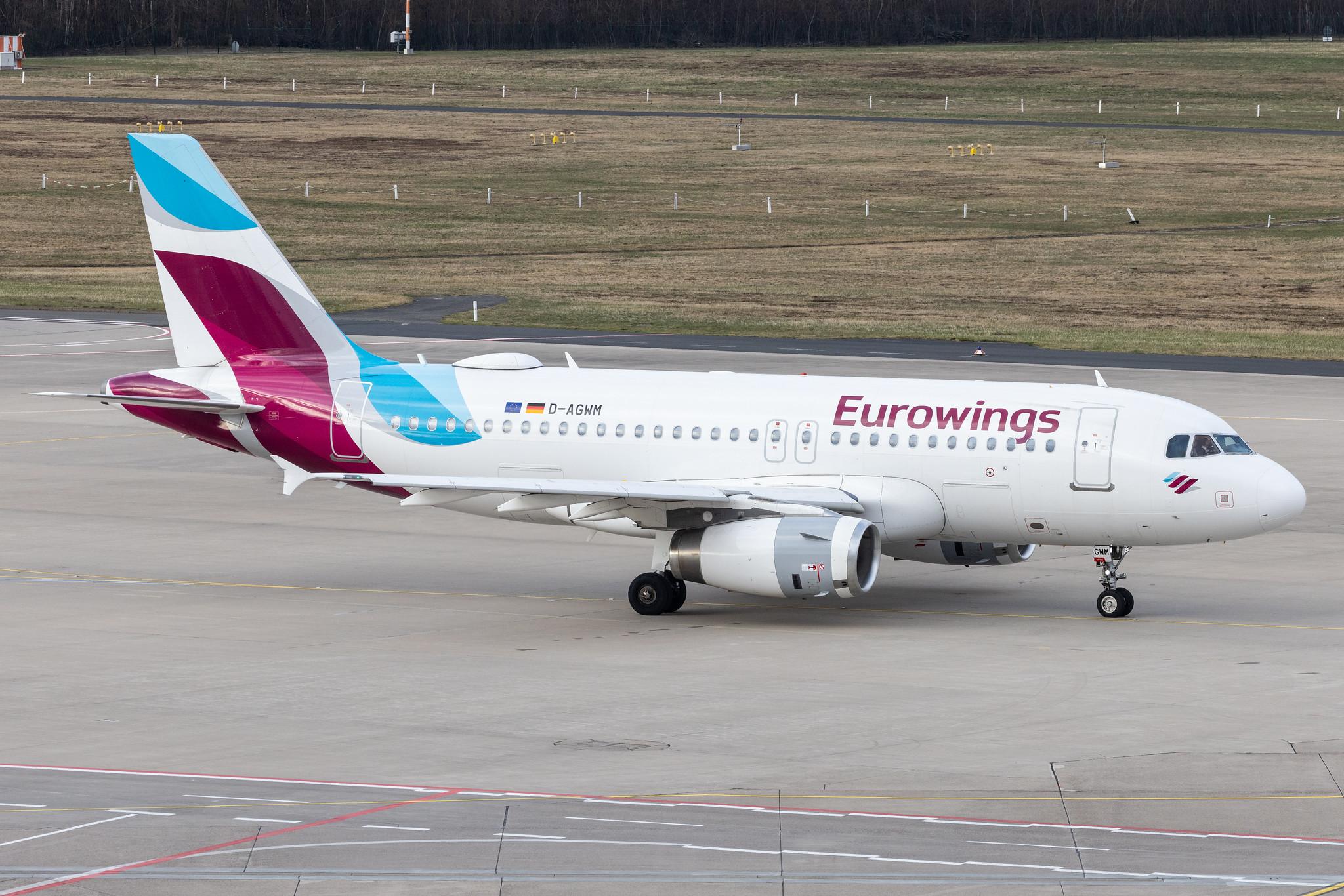 Köln Bonn Airport: Eurowings (EW / EWG) |  Airbus A319-132 A319 | D-AGWM | MSN 3839