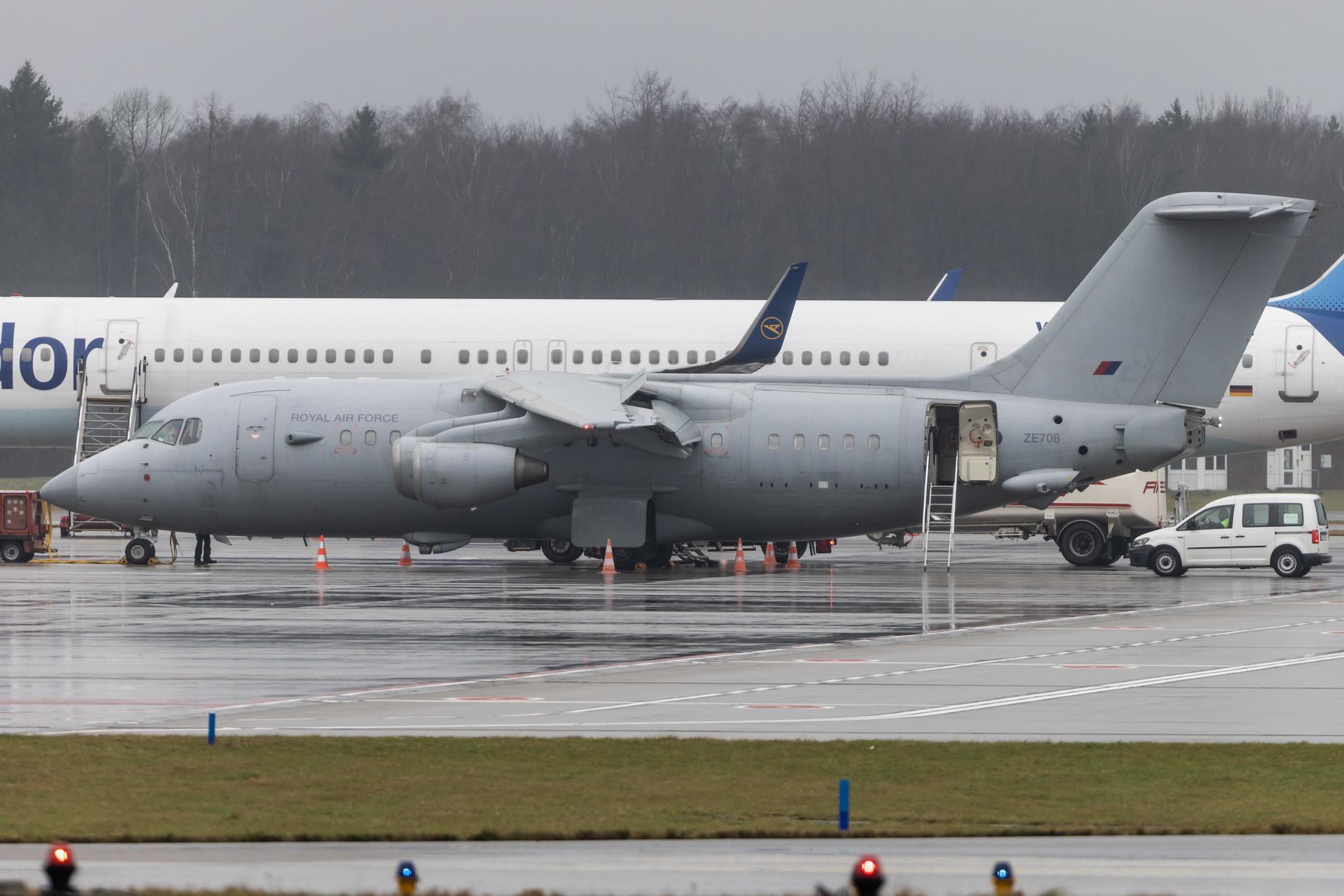 Hamburg Airport: Royal Air Force |  BAe 146-200 B462 | ZE708 | MSN ZE708