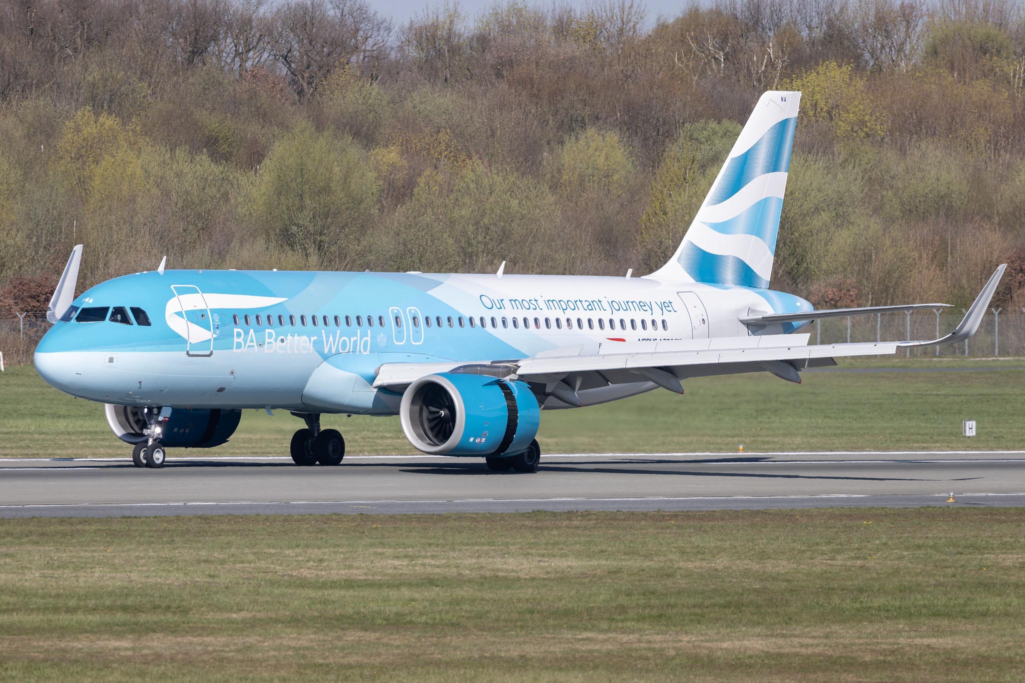 Hamburg Airport: British Airways (BA / BAW) |  Livery: BA Better World Livery |  Airbus A320-251N A20N | G-TTNA | MSN 8108