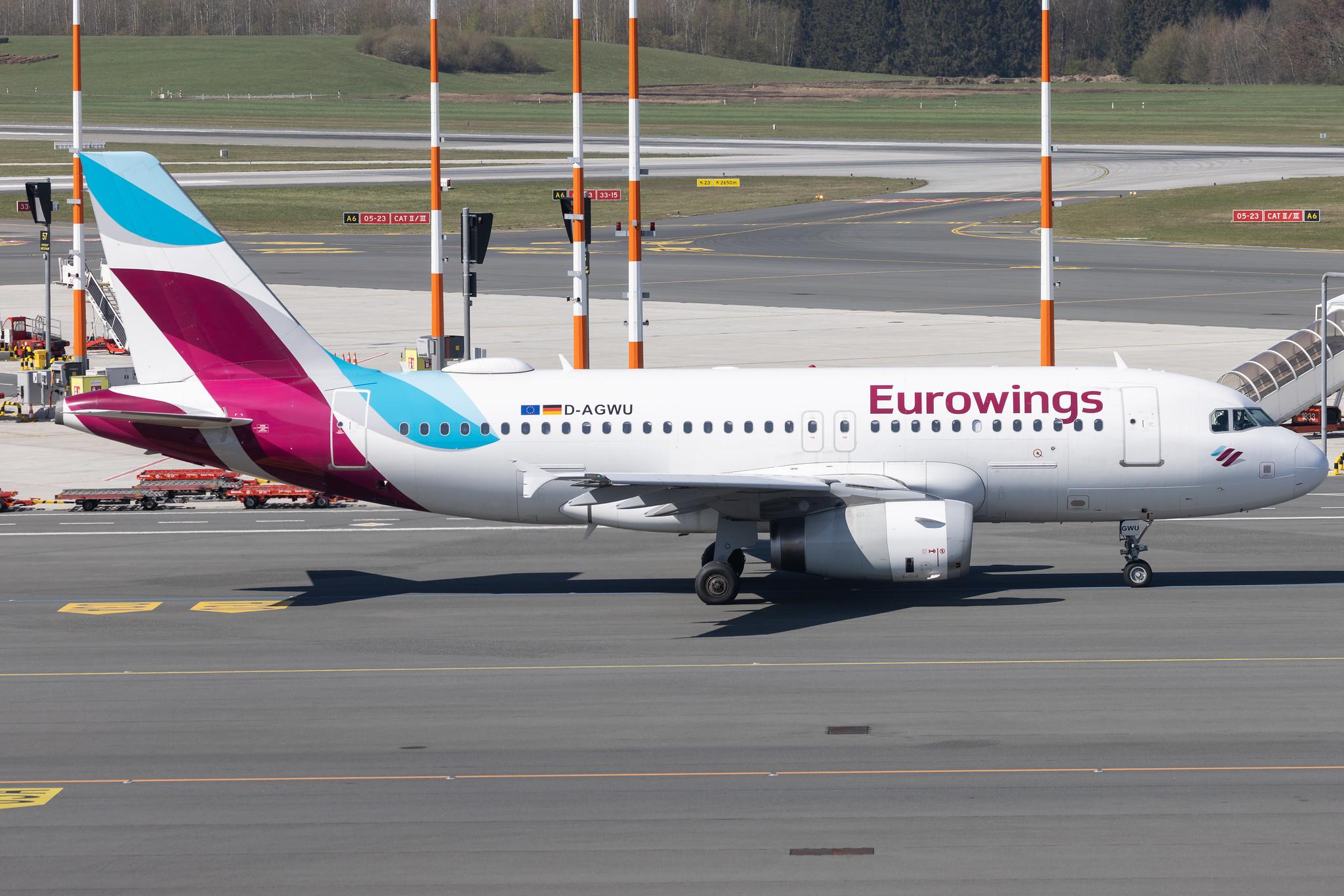 Hamburg Airport: Eurowings (EW / EWG) |  Airbus A319-132 A319 | D-AGWU | MSN 5457