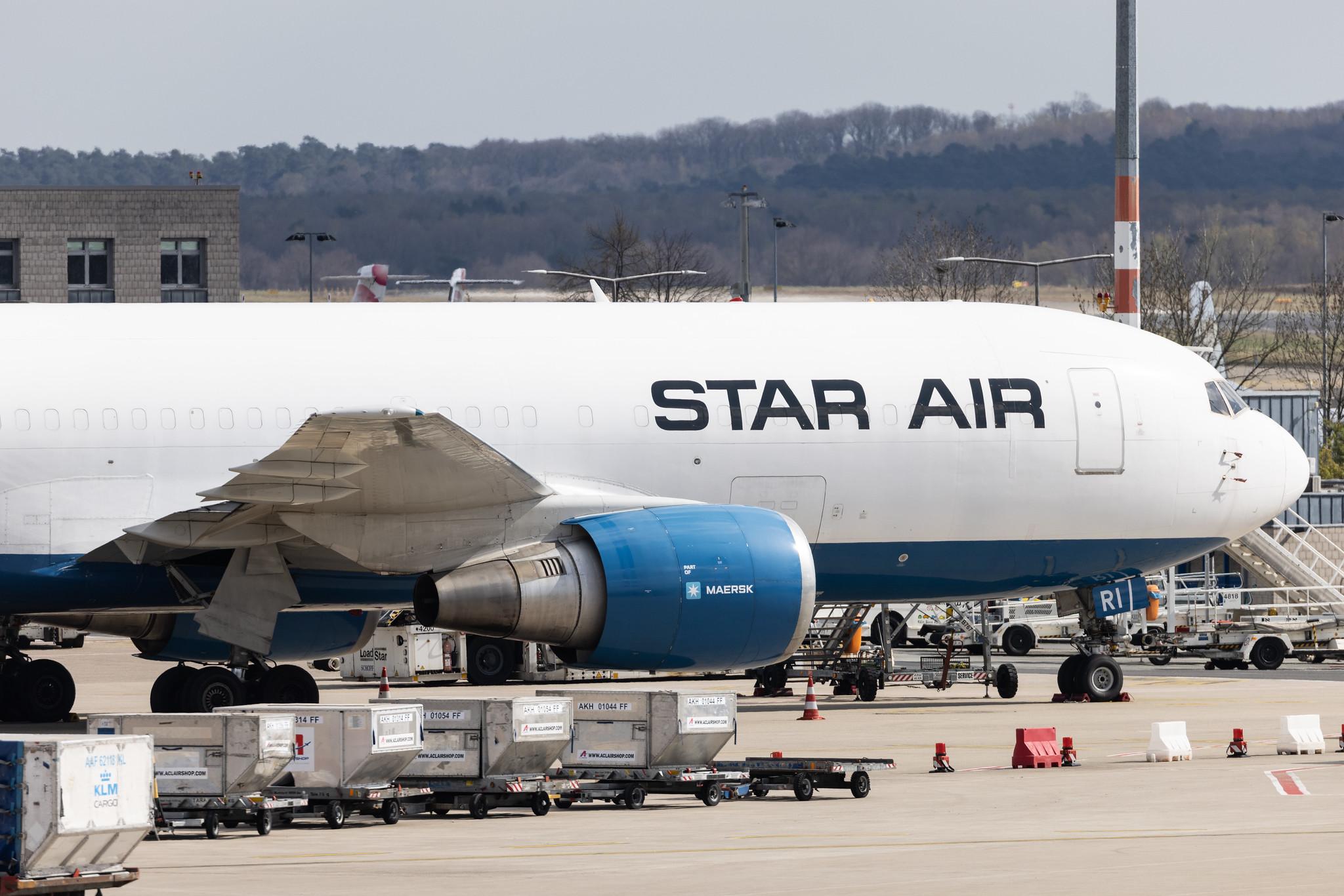 Köln Bonn Airport: Star Air (DJ / SRR) |  Boeing 767-25E(BDSF) B762 | OY-SRI | MSN 27193