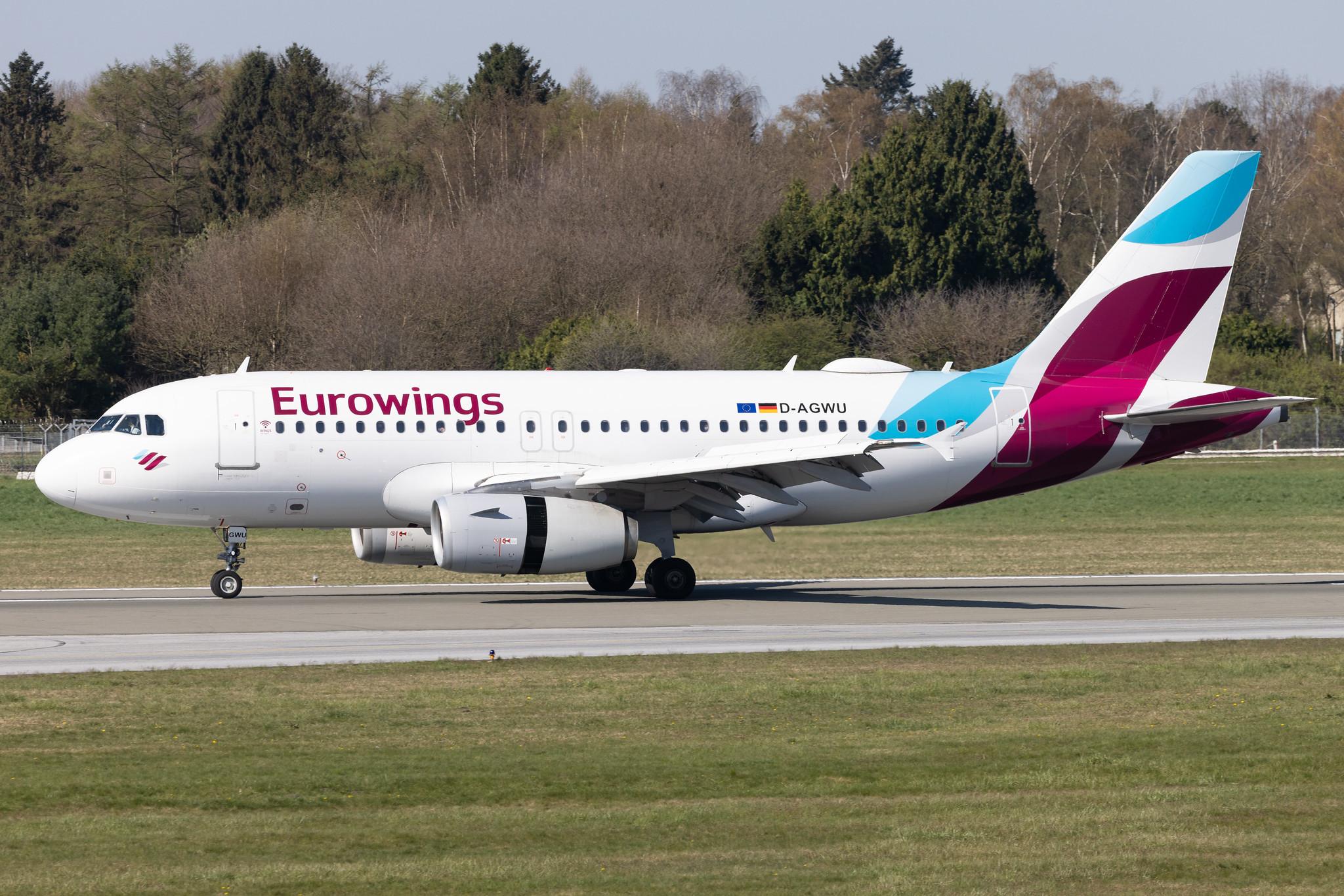 Hamburg Airport: Eurowings (EW / EWG) |  Airbus A319-132 A319 | D-AGWU | MSN 5457