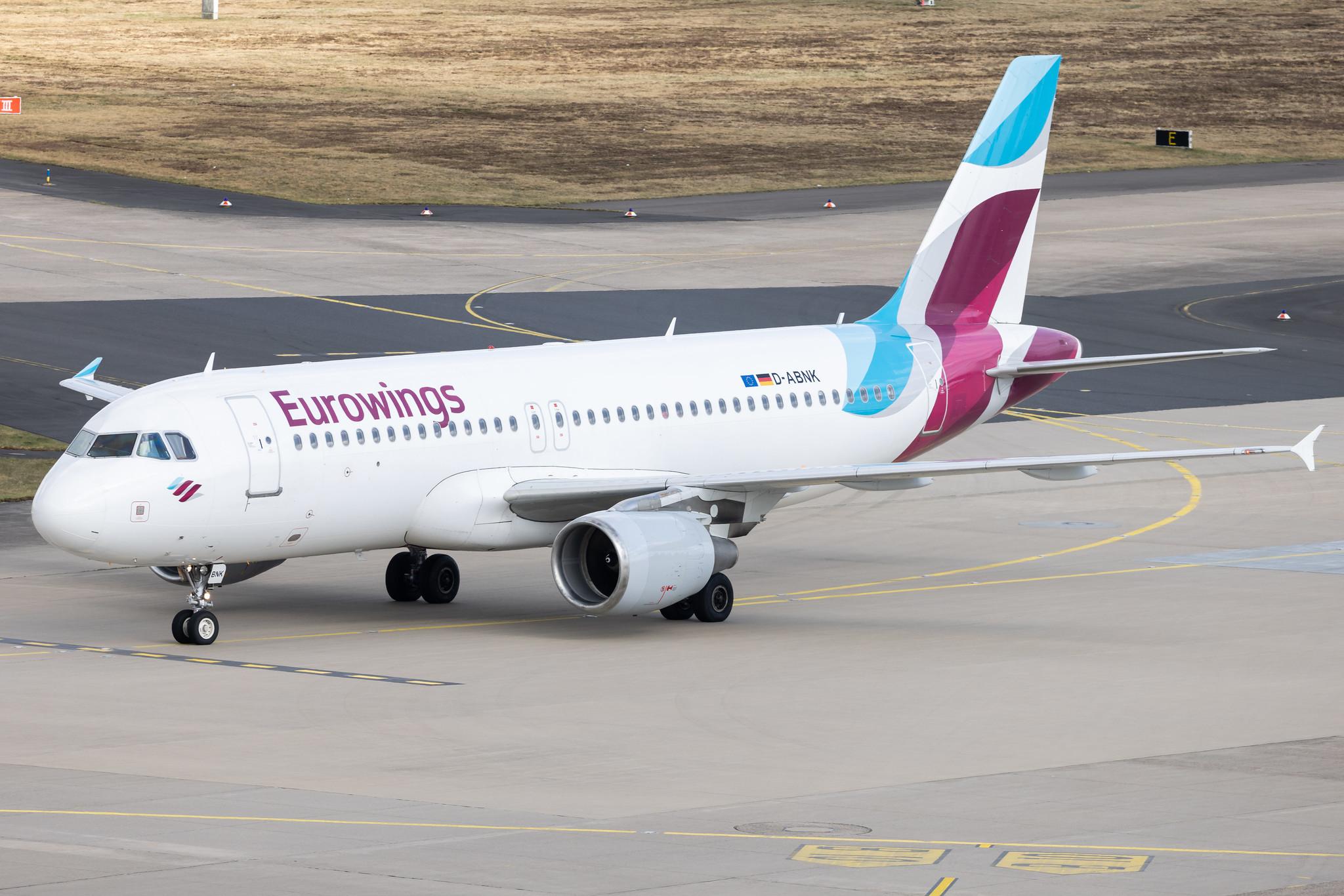 Köln Bonn Airport: Eurowings (EW / EWG) |  Airbus A320-214 A320 | D-ABNK | MSN 1769