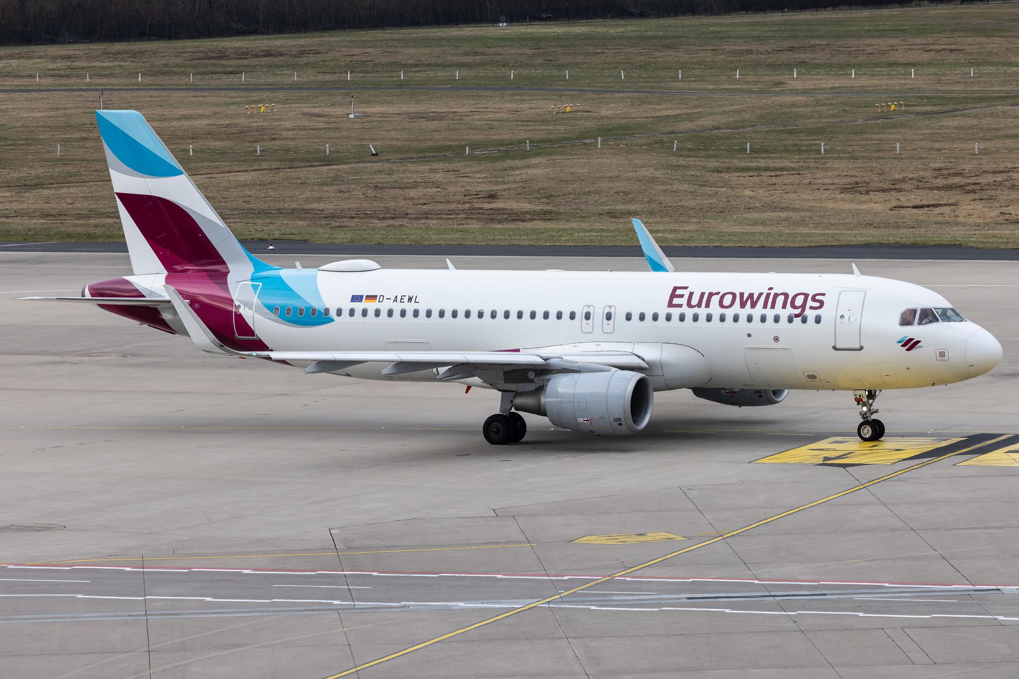 Köln Bonn Airport: Eurowings (EW / EWG) |  Airbus A320-214 A320 | D-AEWL | MSN 7263