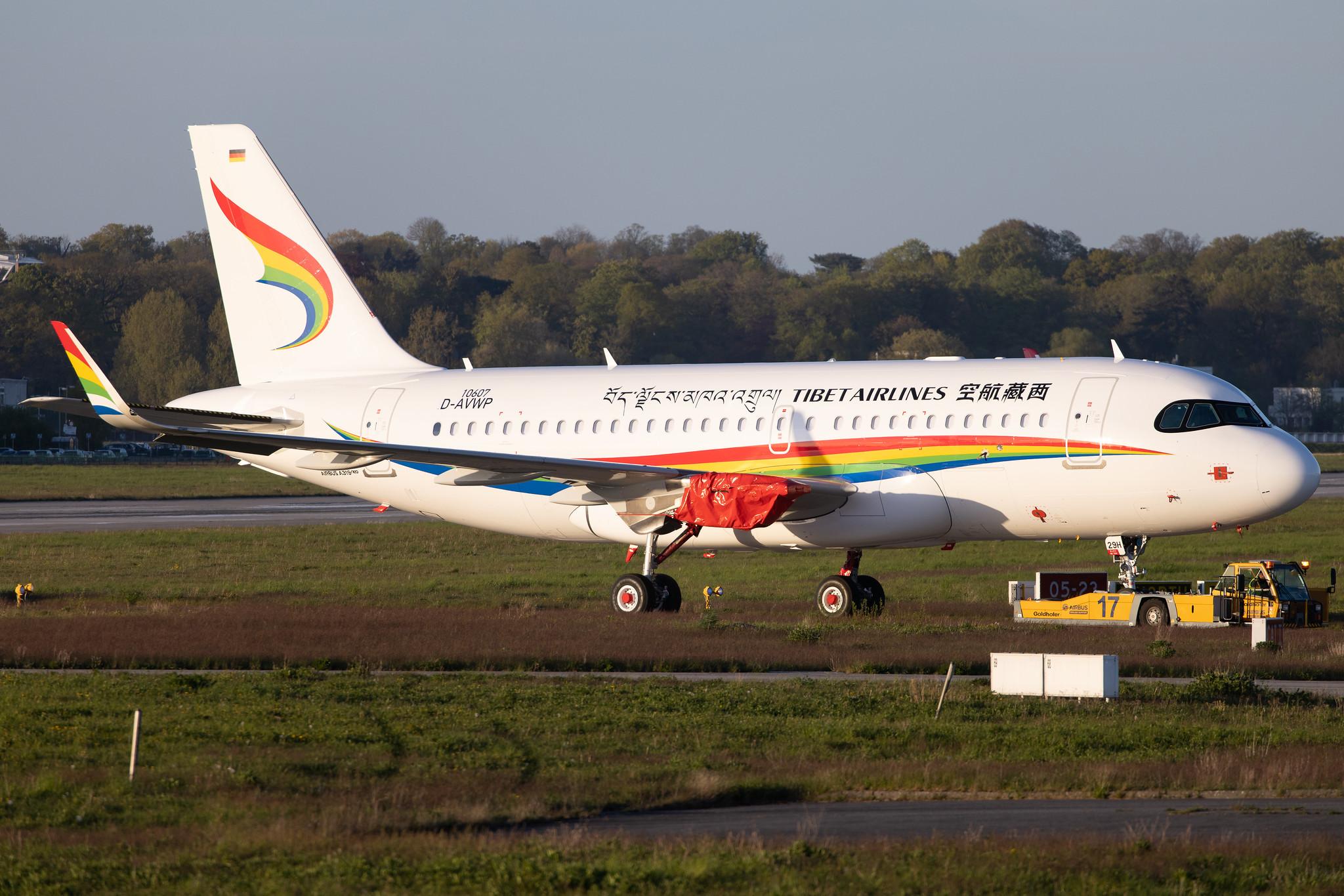 Hamburg Finkenwerder: Tibet Airlines (TV / TBA) |  Airbus A319-153N A19N | D-AVWP | MSN 10607
