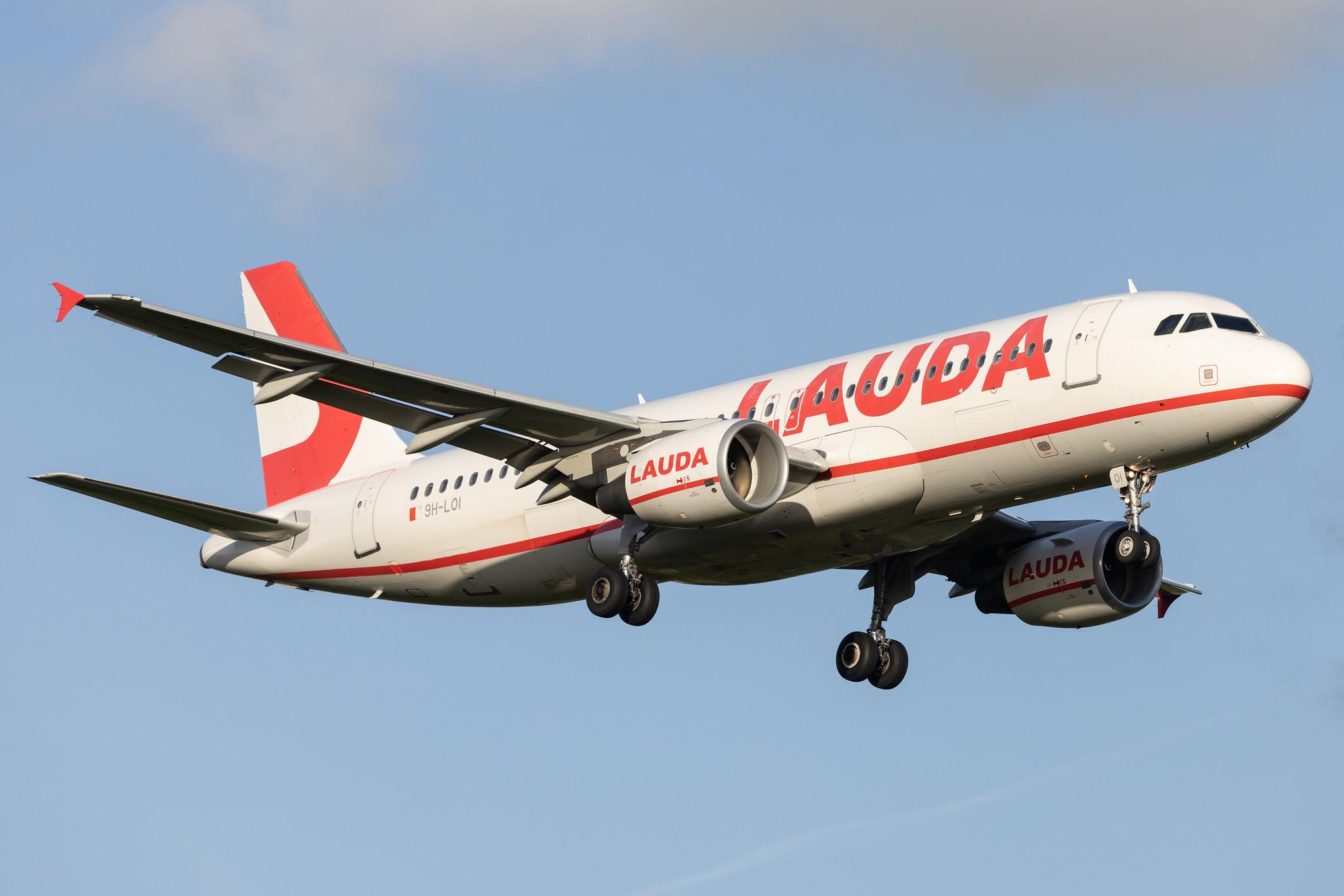 Hamburg Airport: Lauda Europe (LW / LDA) |  Airbus A320-214 A320 | 9H-LOI | MSN 02994