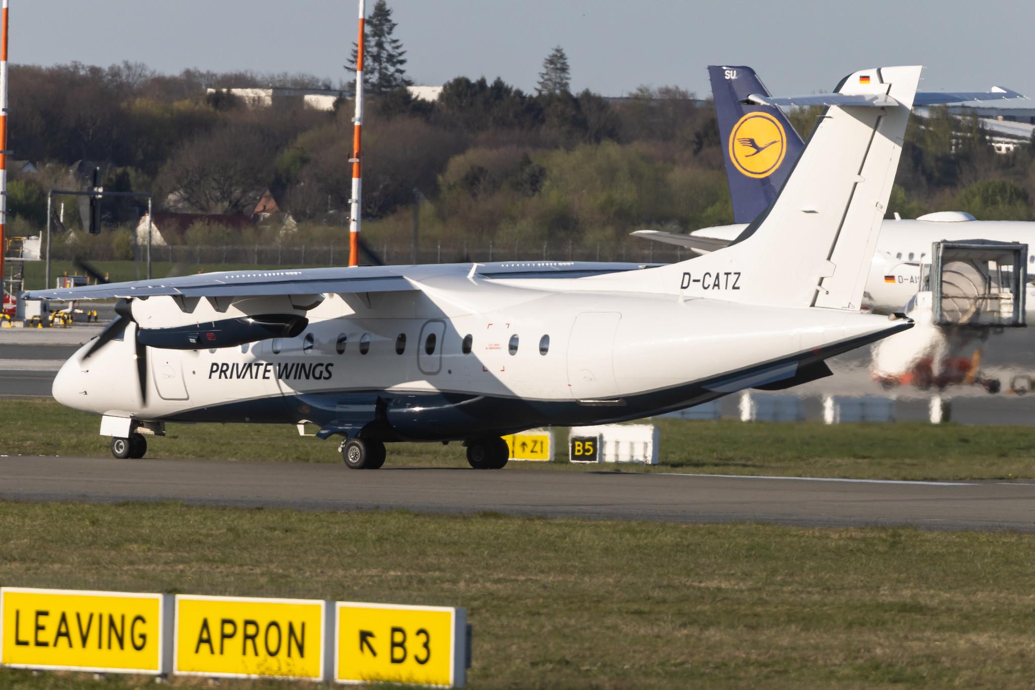 Hamburg Airport: Private Wings (8W / PWF) |  Dornier 328-110 D328 | D-CATZ | MSN 3090